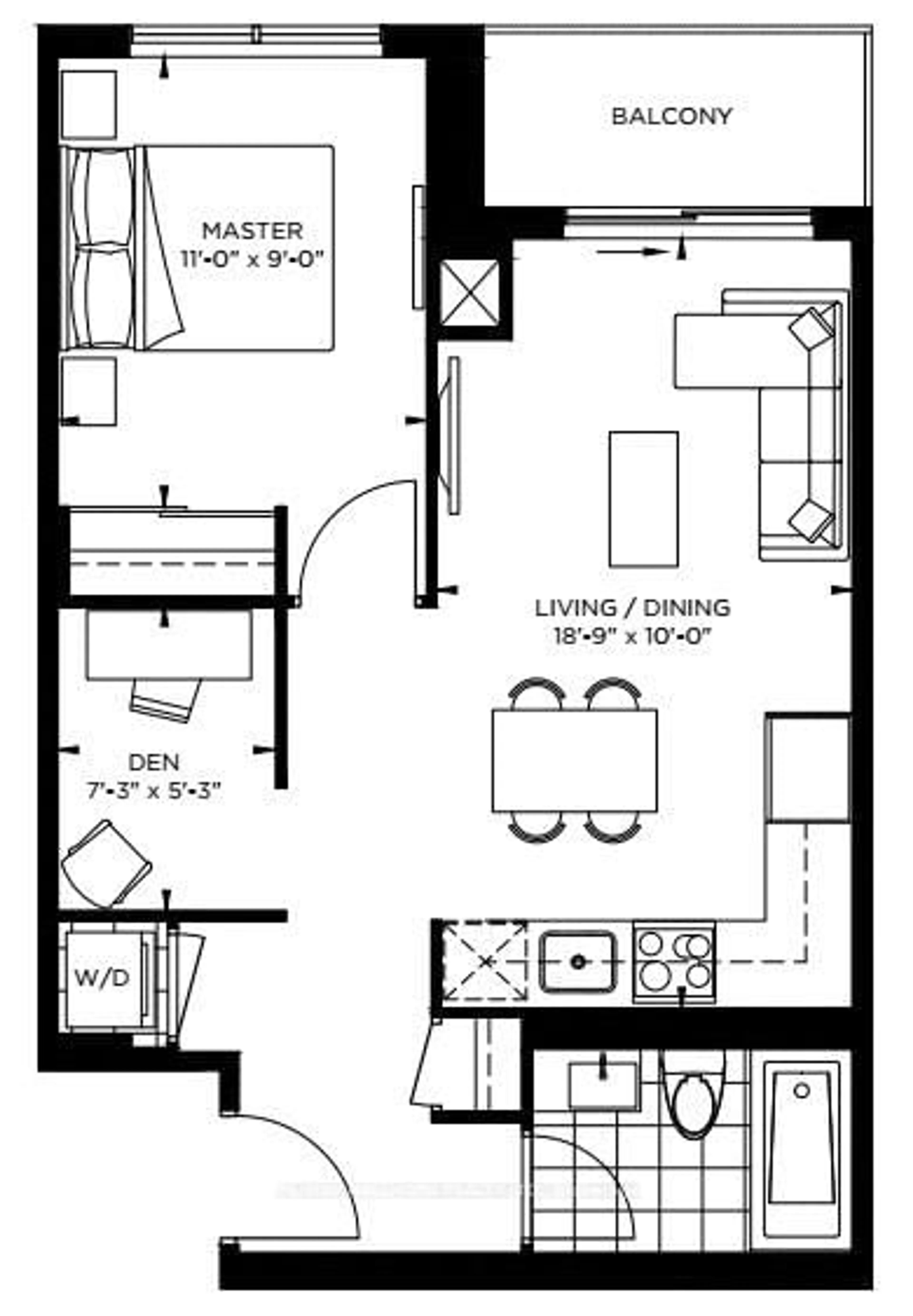 Floor plan for 38 Forest Manor Rd #1610, Toronto Ontario M2J 0H4