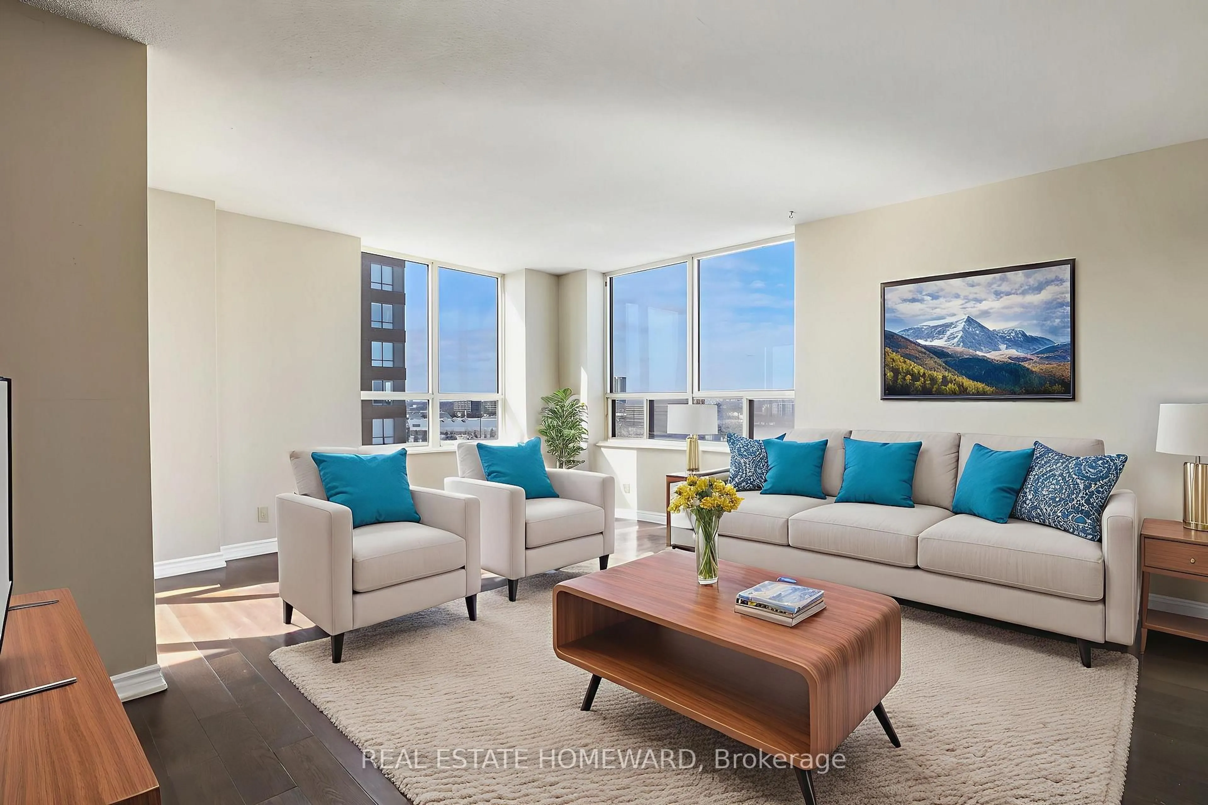 Living room with furniture, unknown for 195 Wynford Dr #1901, Toronto Ontario M3C 3P3