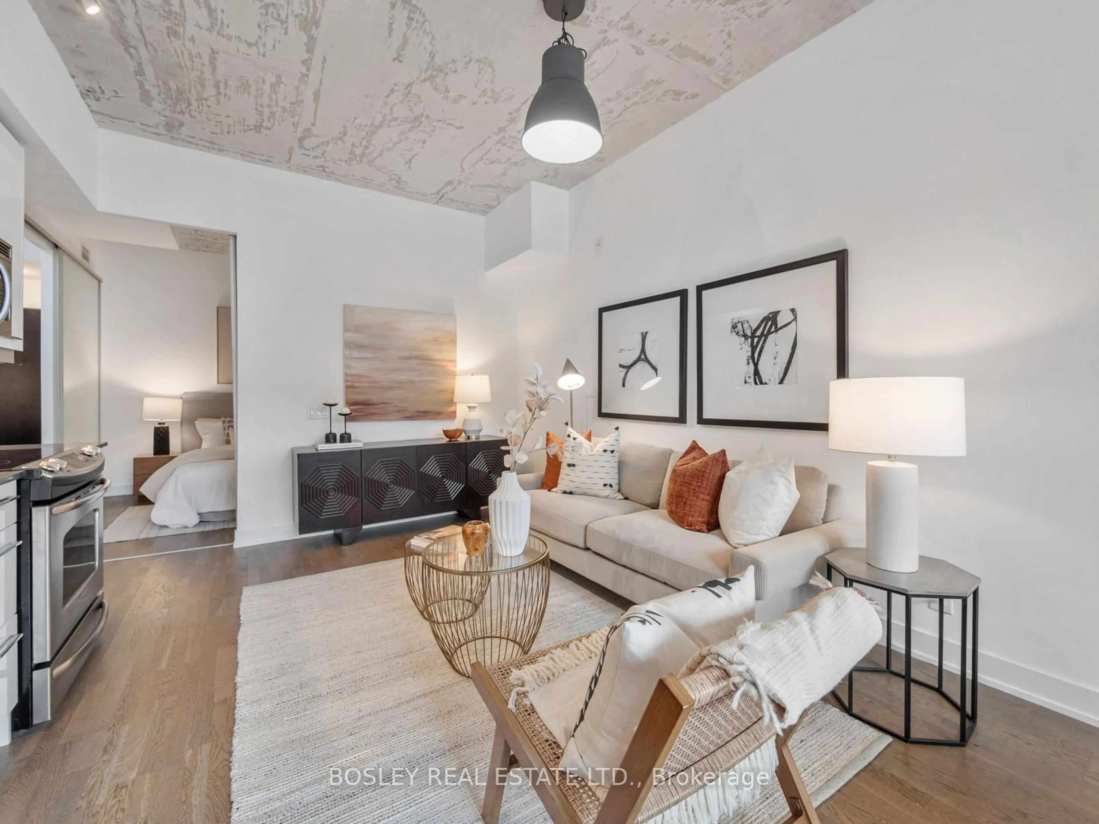 Living room with furniture, unknown for 2 Gladstone Ave #404, Toronto Ontario M6J 0B2