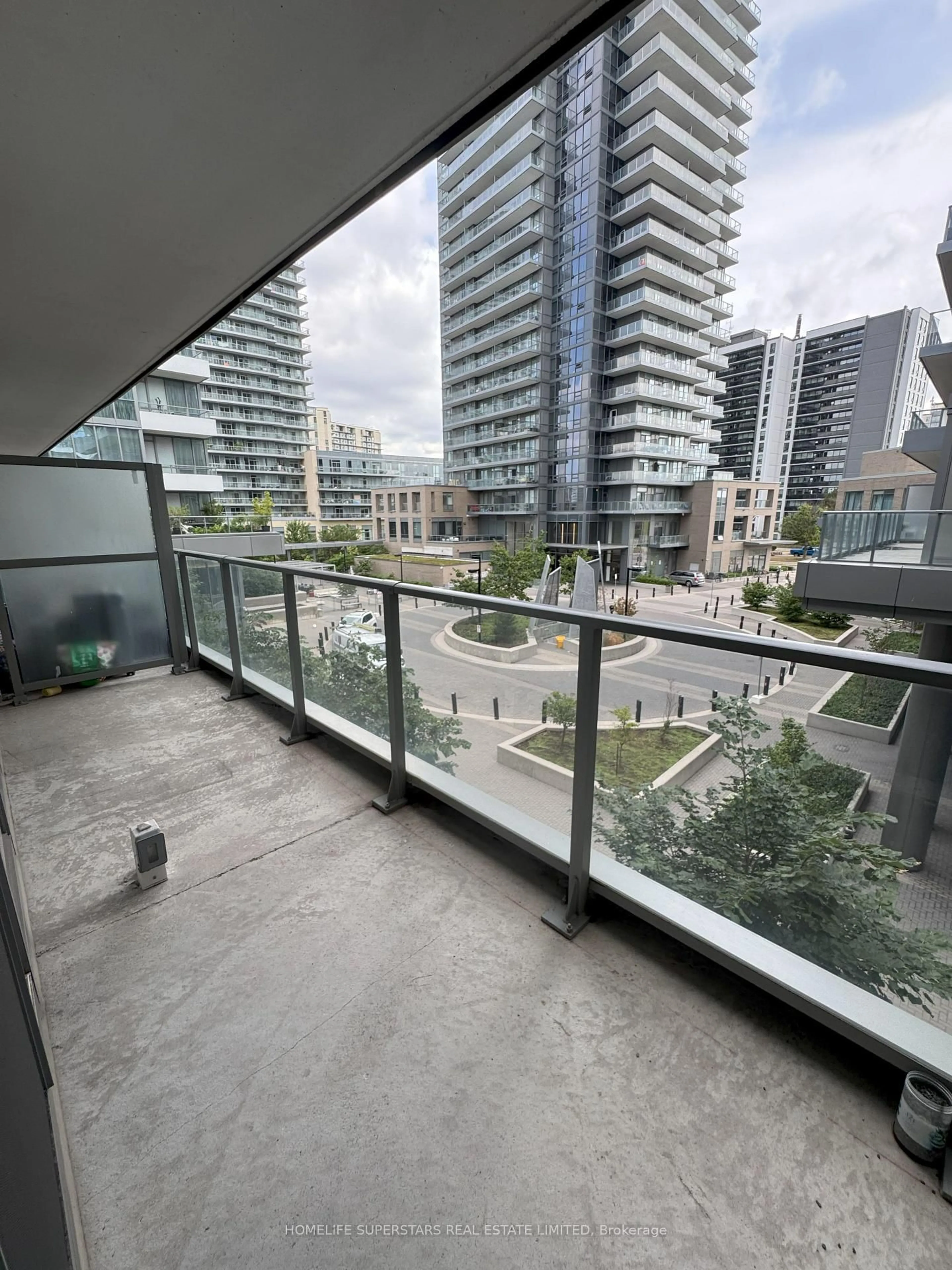 Balcony in the apartment, city buildings view from balcony for 52 Forest Manor Rd #313, Toronto Ontario M2J 0E2
