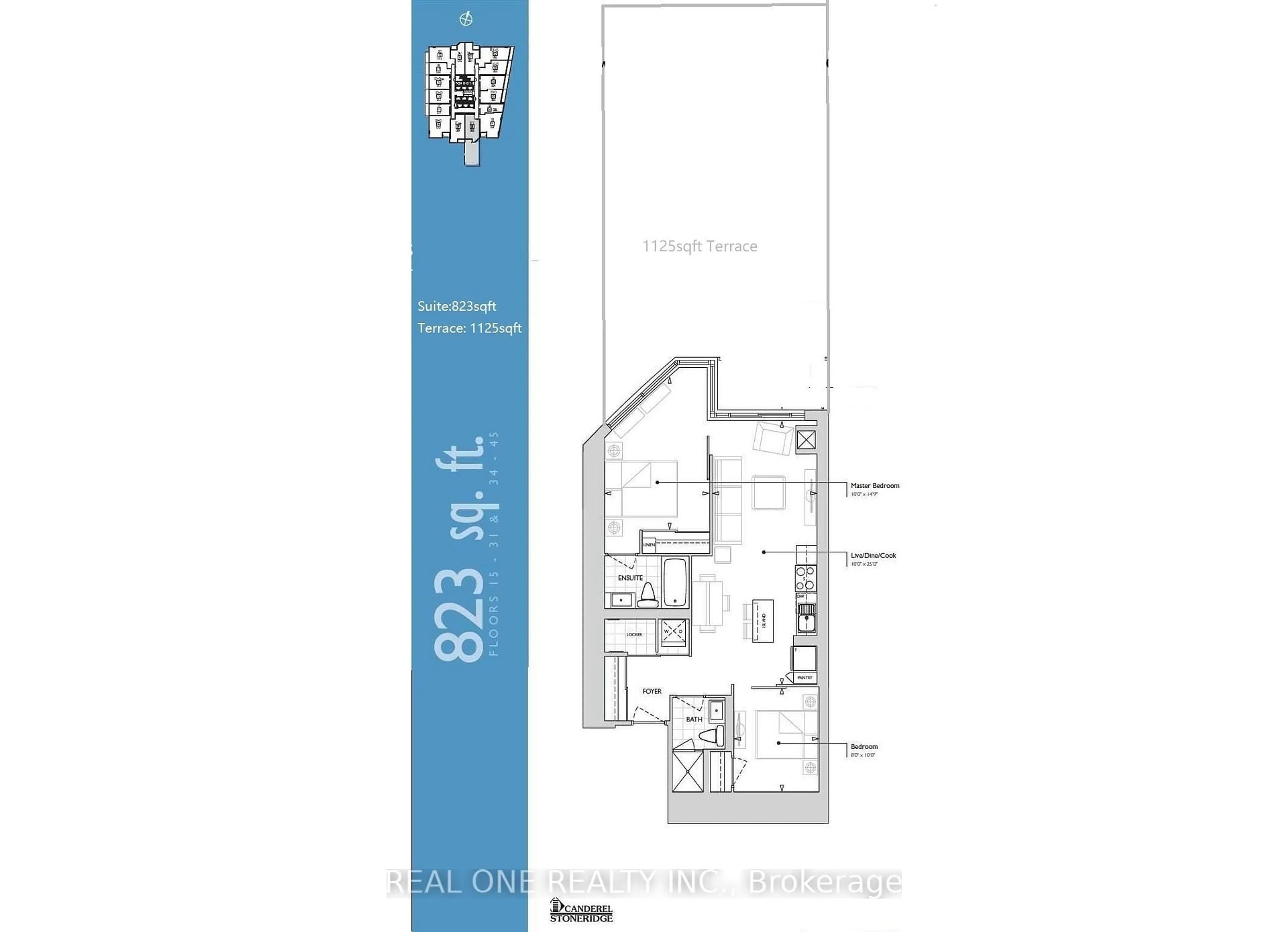 Floor plan for 386 Yonge St #1408, Toronto Ontario M5B 0A5