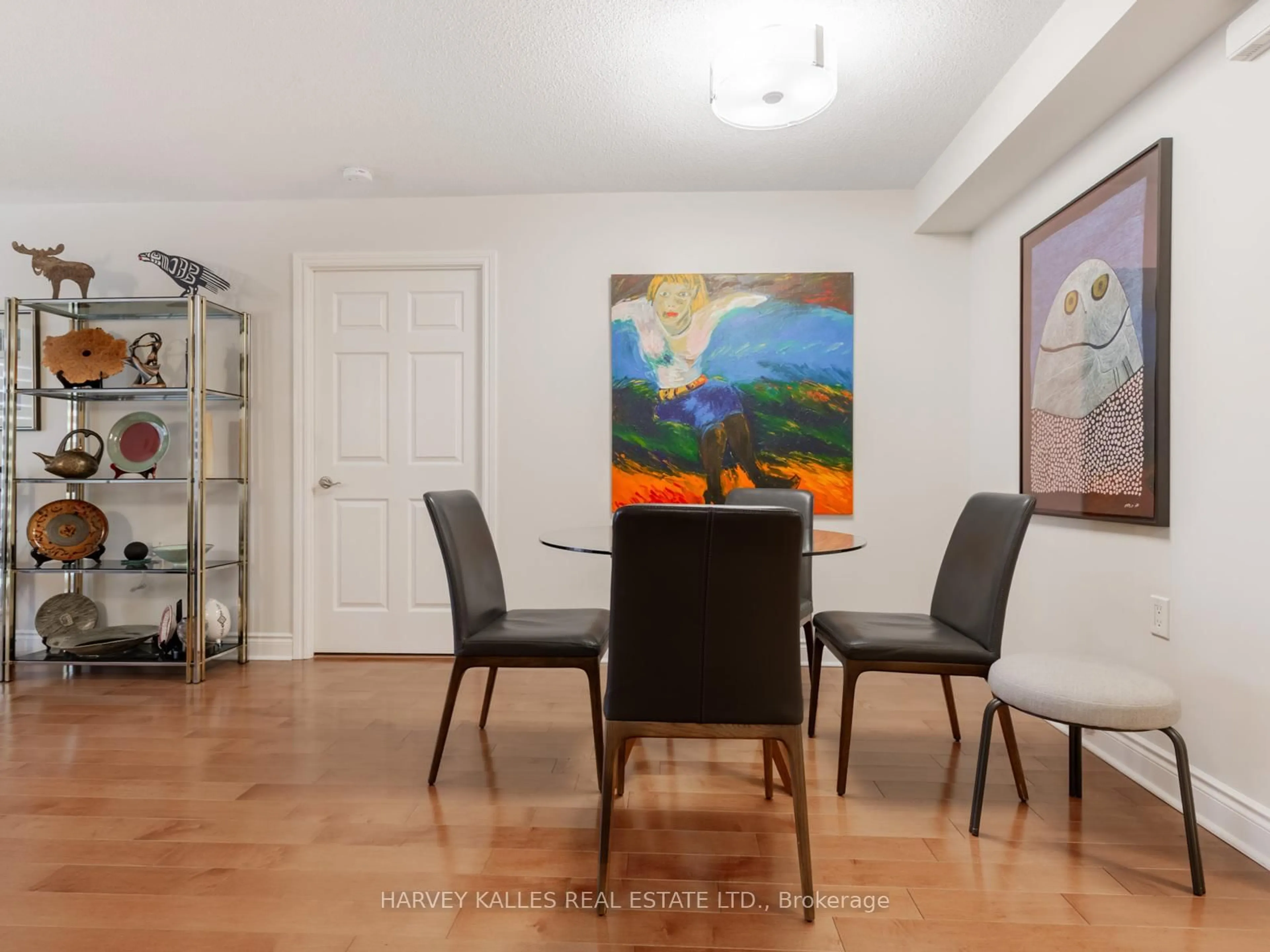 Dining room, wood/laminate floor for 12 Rean Dr #402, Toronto Ontario M2K 3C6