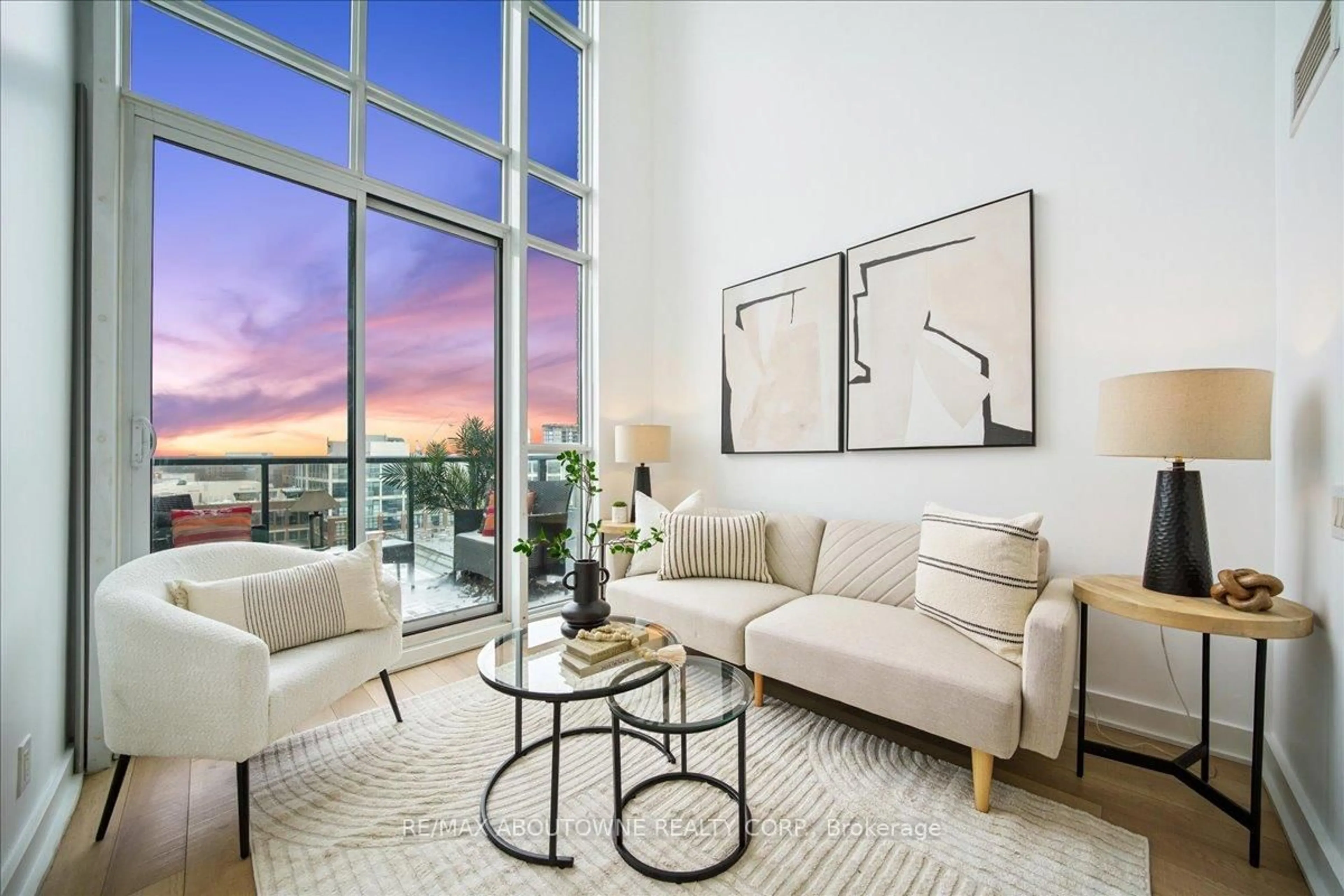 Living room with furniture, unknown for 5 Hanna Ave #717, Toronto Ontario M6K 1W8