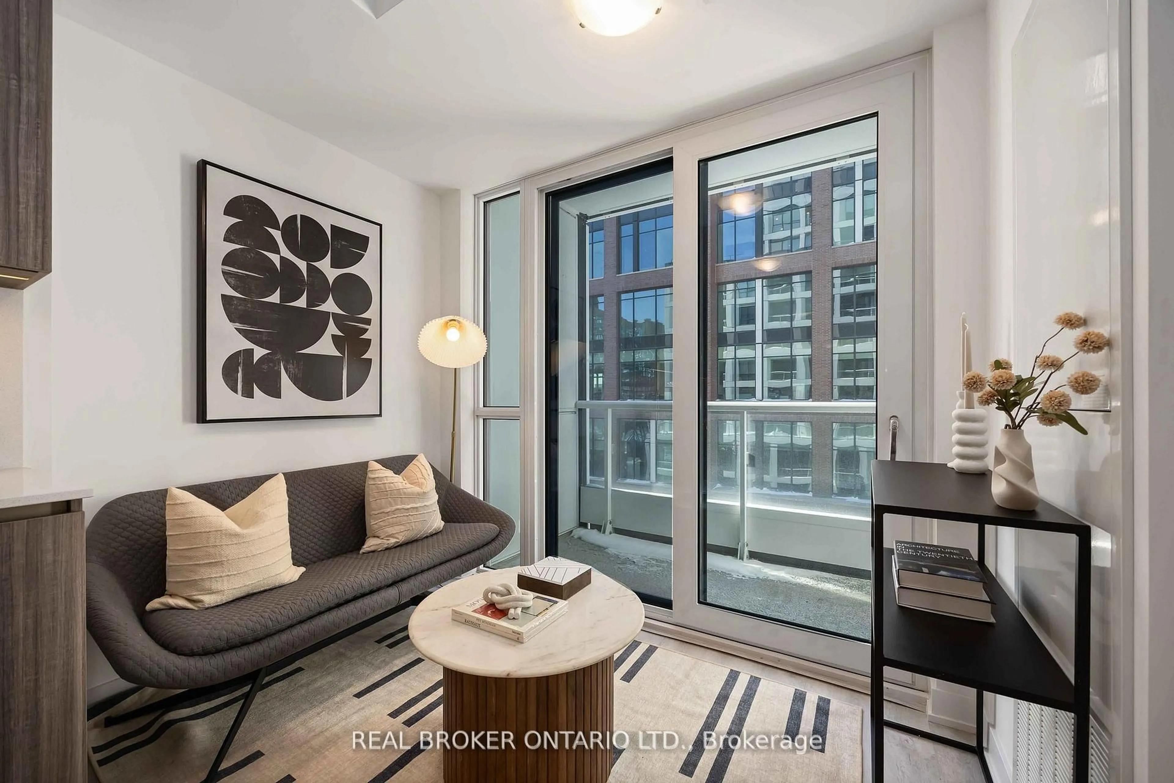 Living room with furniture, unknown for 15 Richardson St #725, Toronto Ontario M5A 0Y5