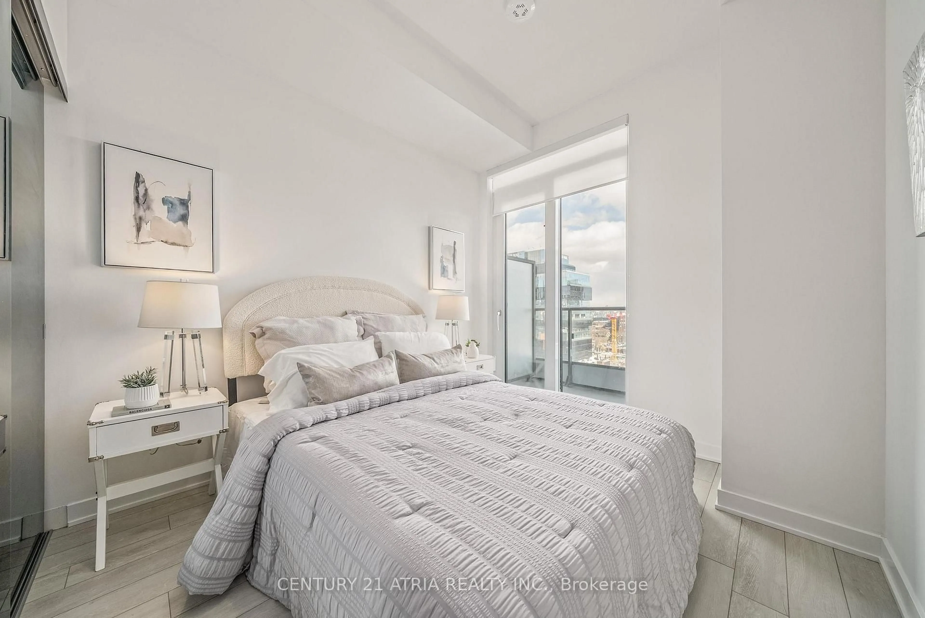 Bedroom with bed, unknown for 70 Princess St #1511, Toronto Ontario M5A 0X6