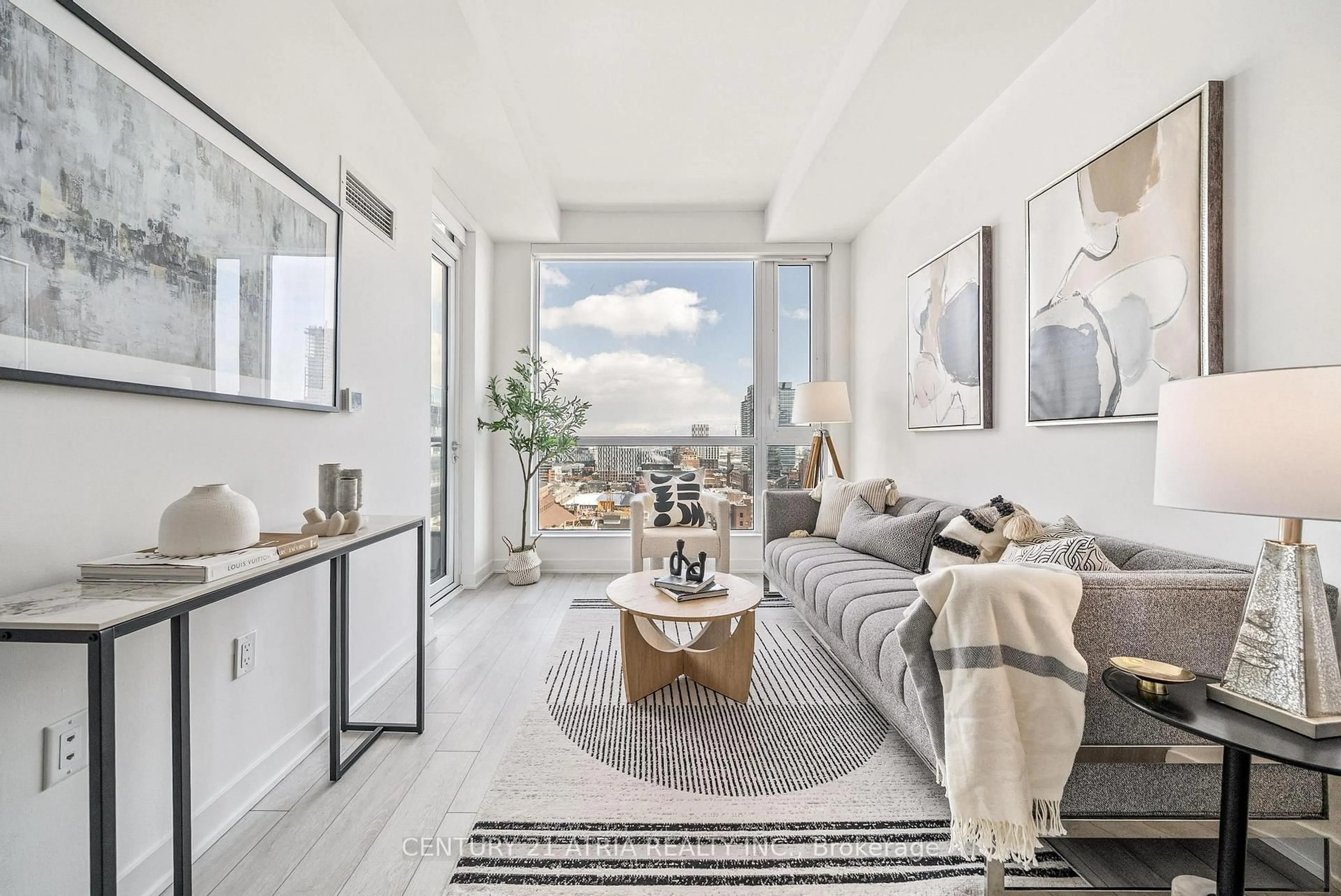 Living room with furniture, unknown for 70 Princess St #1511, Toronto Ontario M5A 0X6