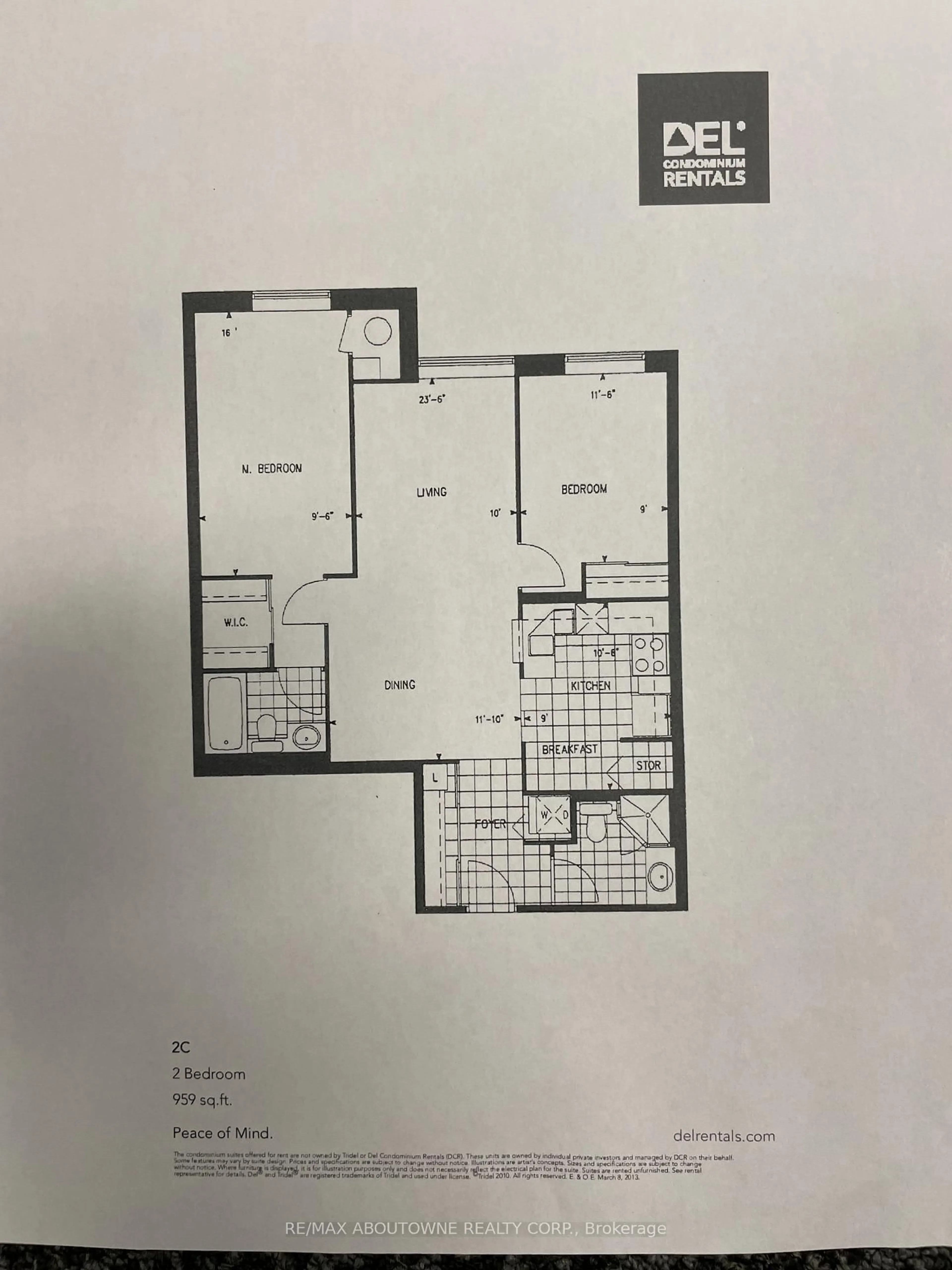 Floor plan for 88 Grandview Way #717, Toronto Ontario M2N 6V6