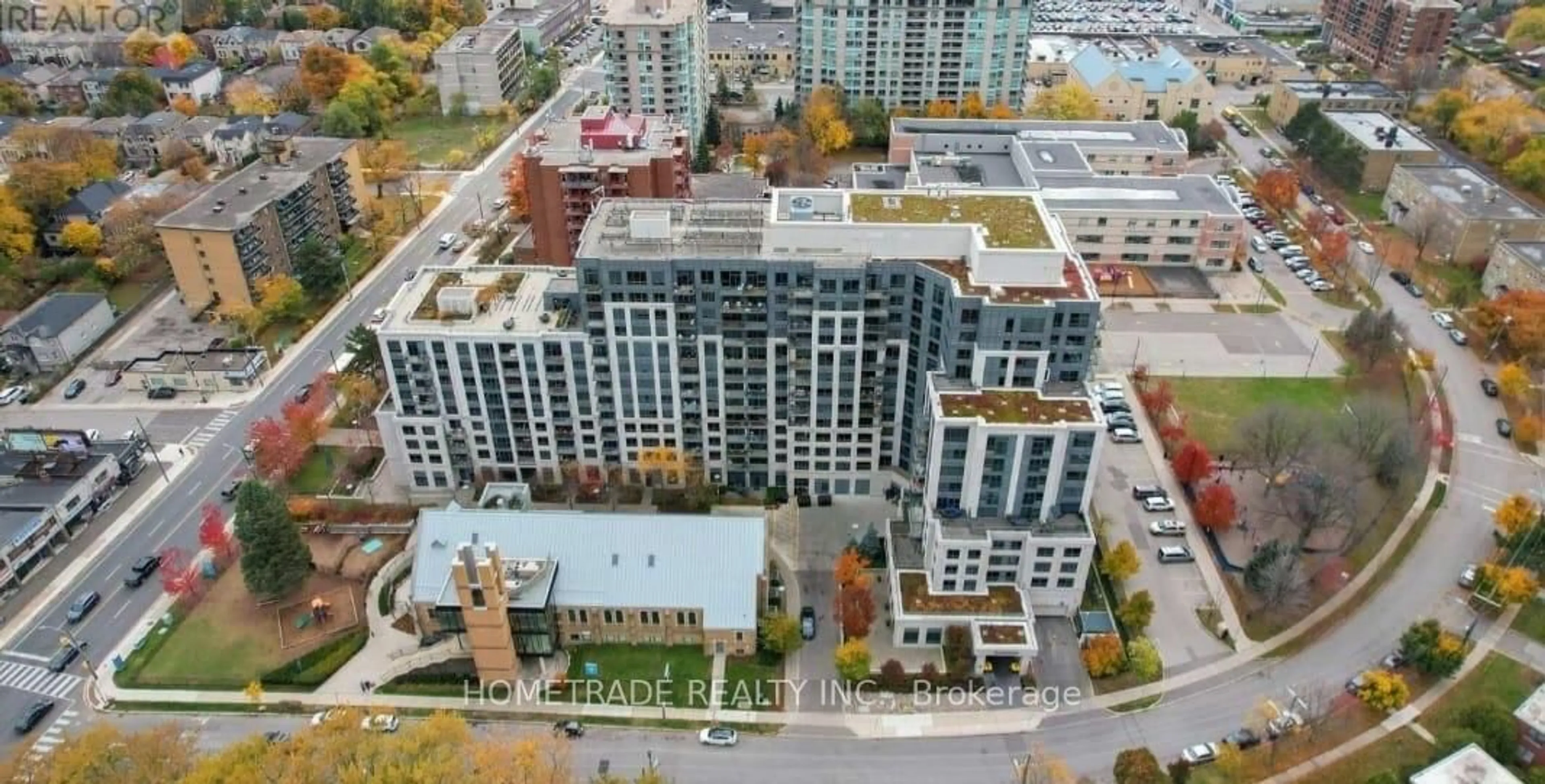 A pic from outside/outdoor area/front of a property/back of a property/a pic from drone, city buildings view from balcony for 35 Saranac Blvd #310, Toronto Ontario M6A 2G4