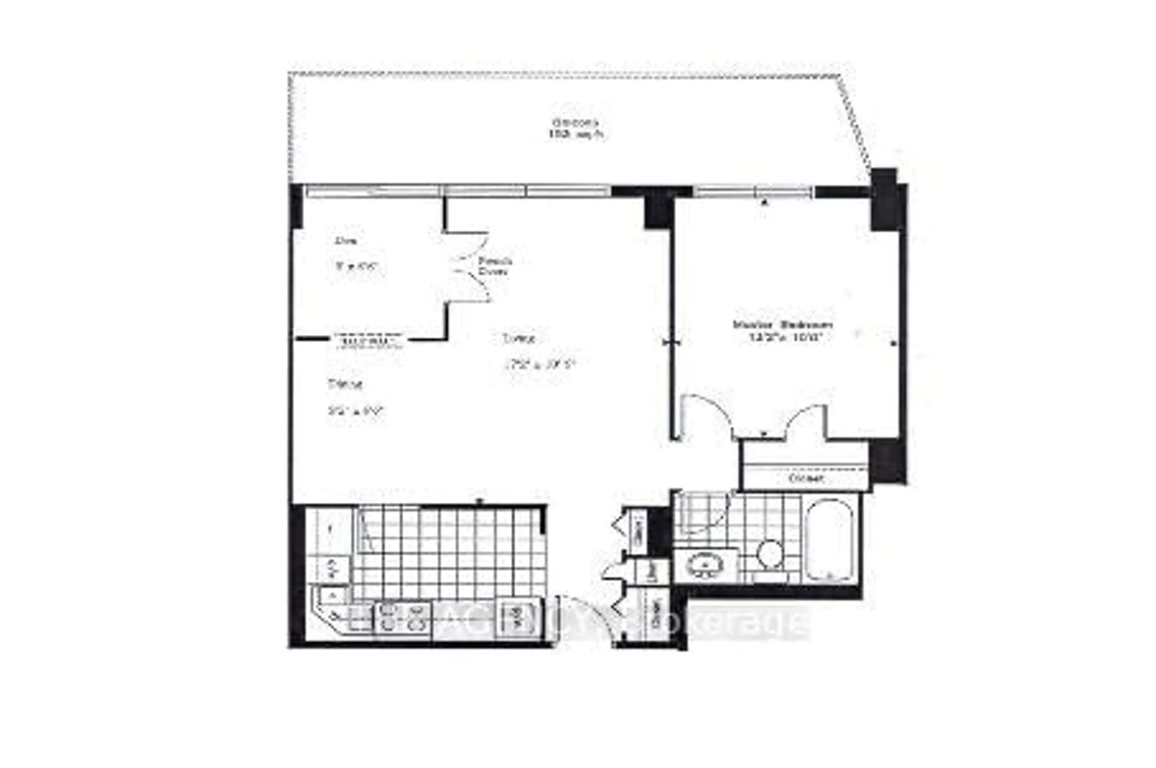 Floor plan for 5949 Yonge St #1207, Toronto Ontario M2M 3V8