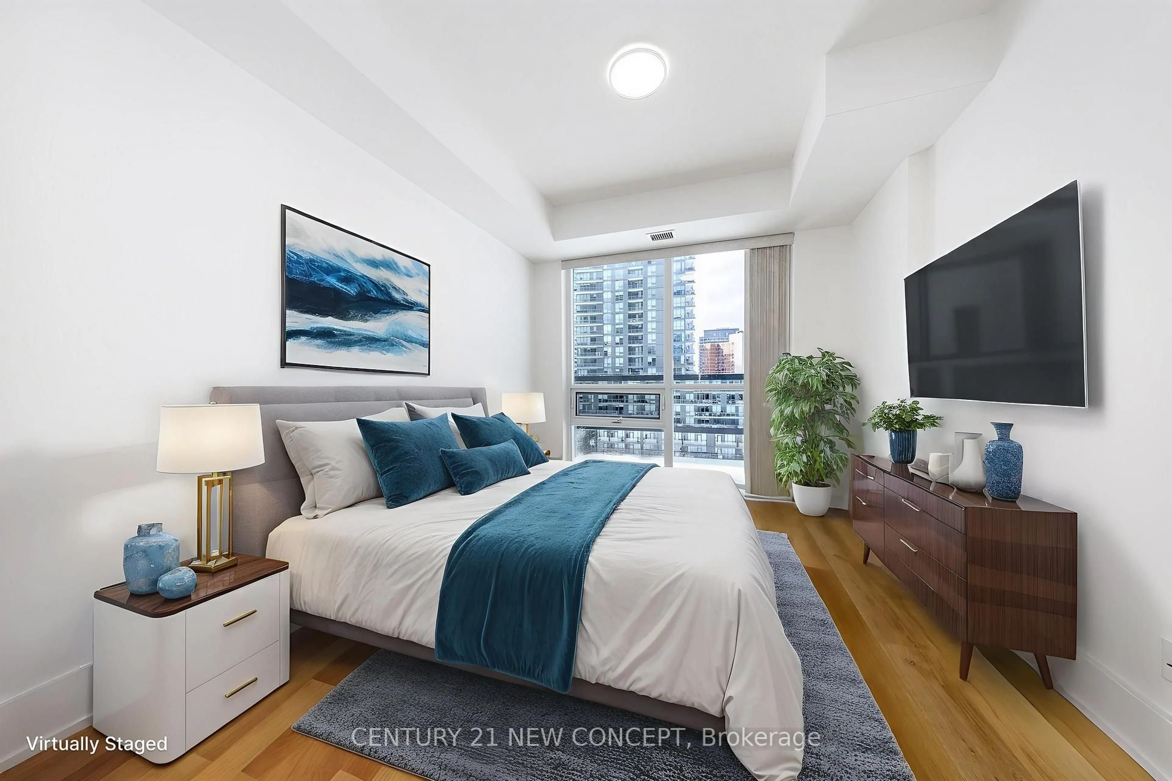 Bedroom with bed, unknown for 70 Roehampton Ave #619, Toronto Ontario M4P 1R2
