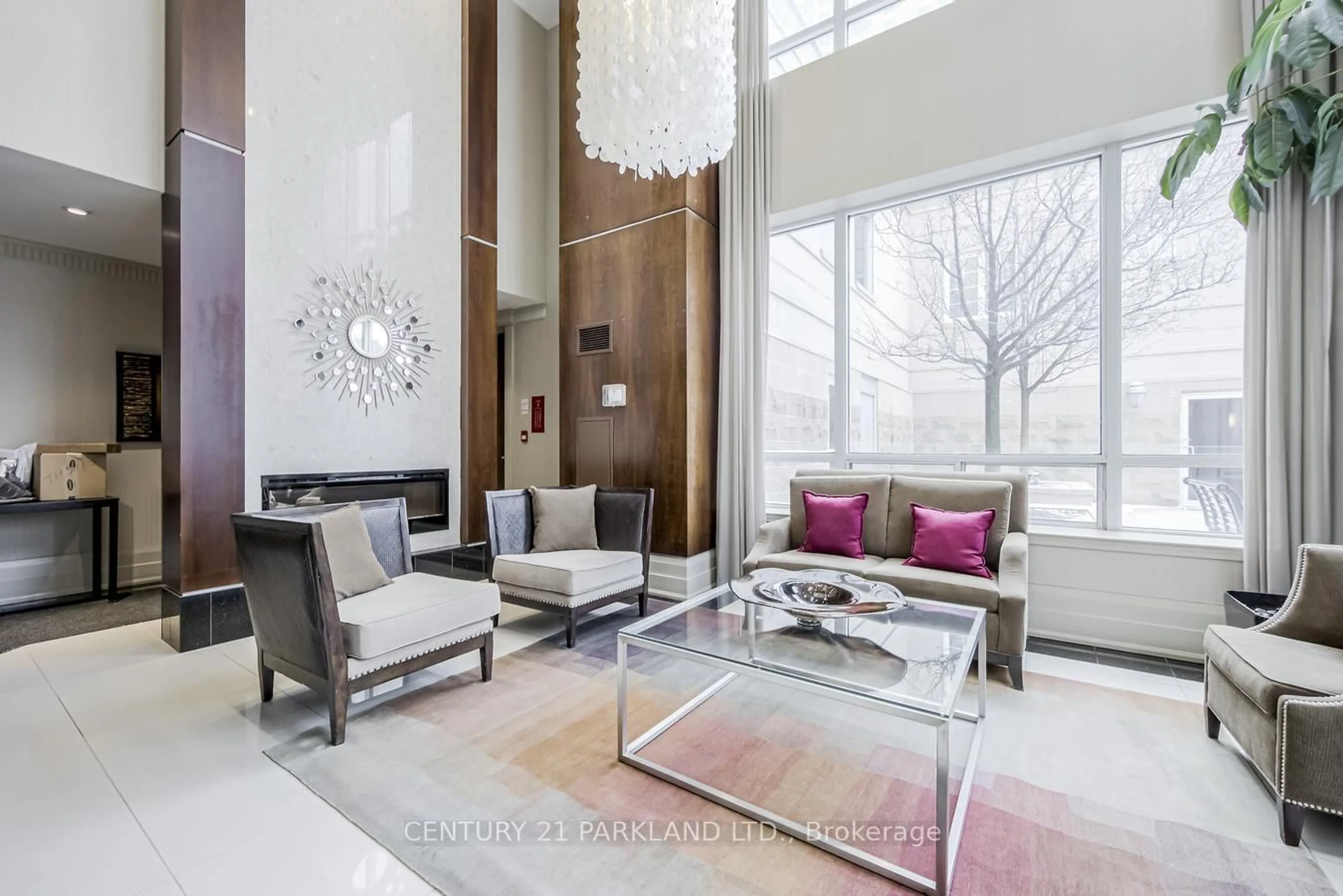 Living room with furniture, unknown for 8 Rean Dr #1701, Toronto Ontario M2K 1H1