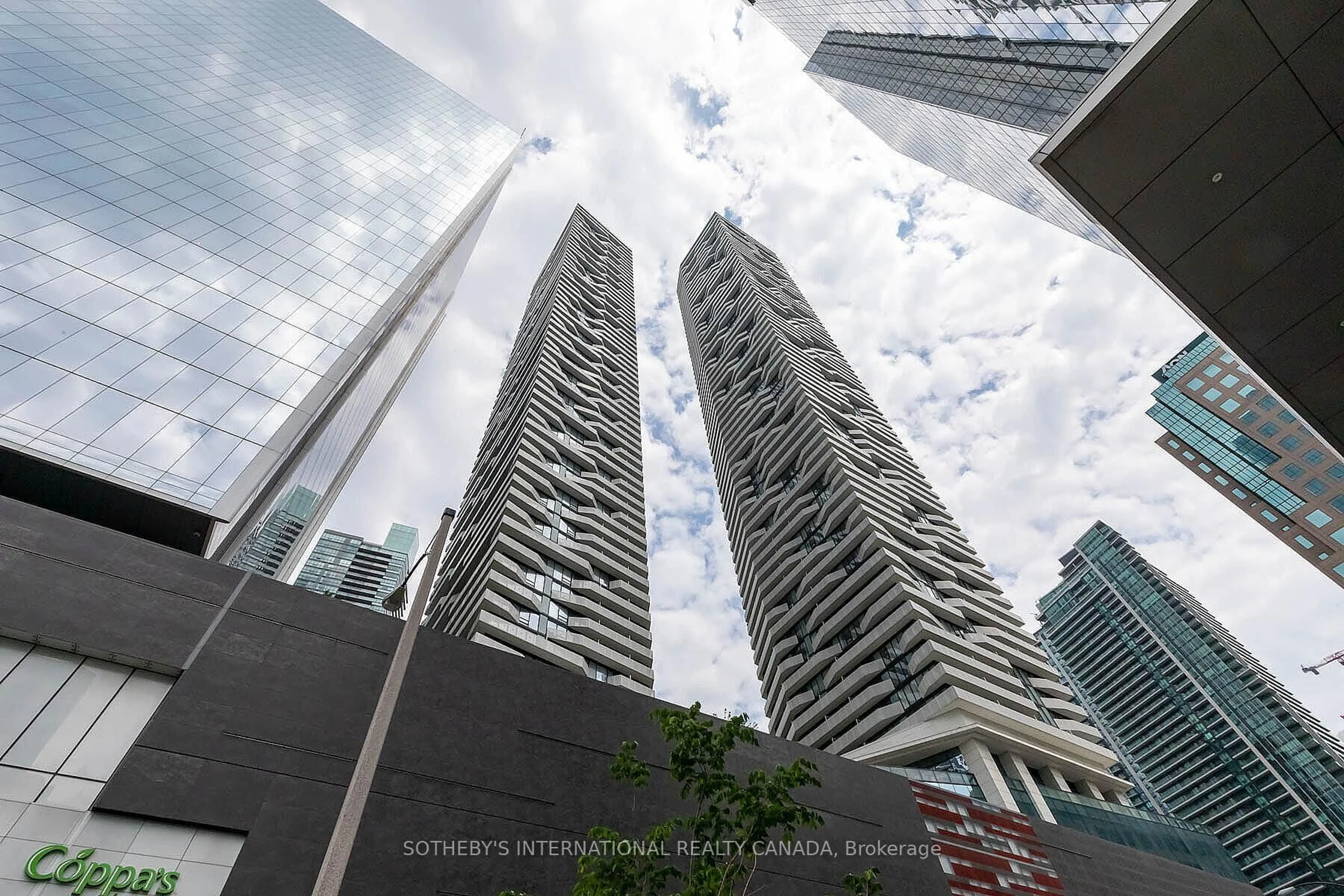 A pic from outside/outdoor area/front of a property/back of a property/a pic from drone, unknown for 100 Harbour St #6003, Toronto Ontario M5J 2T5