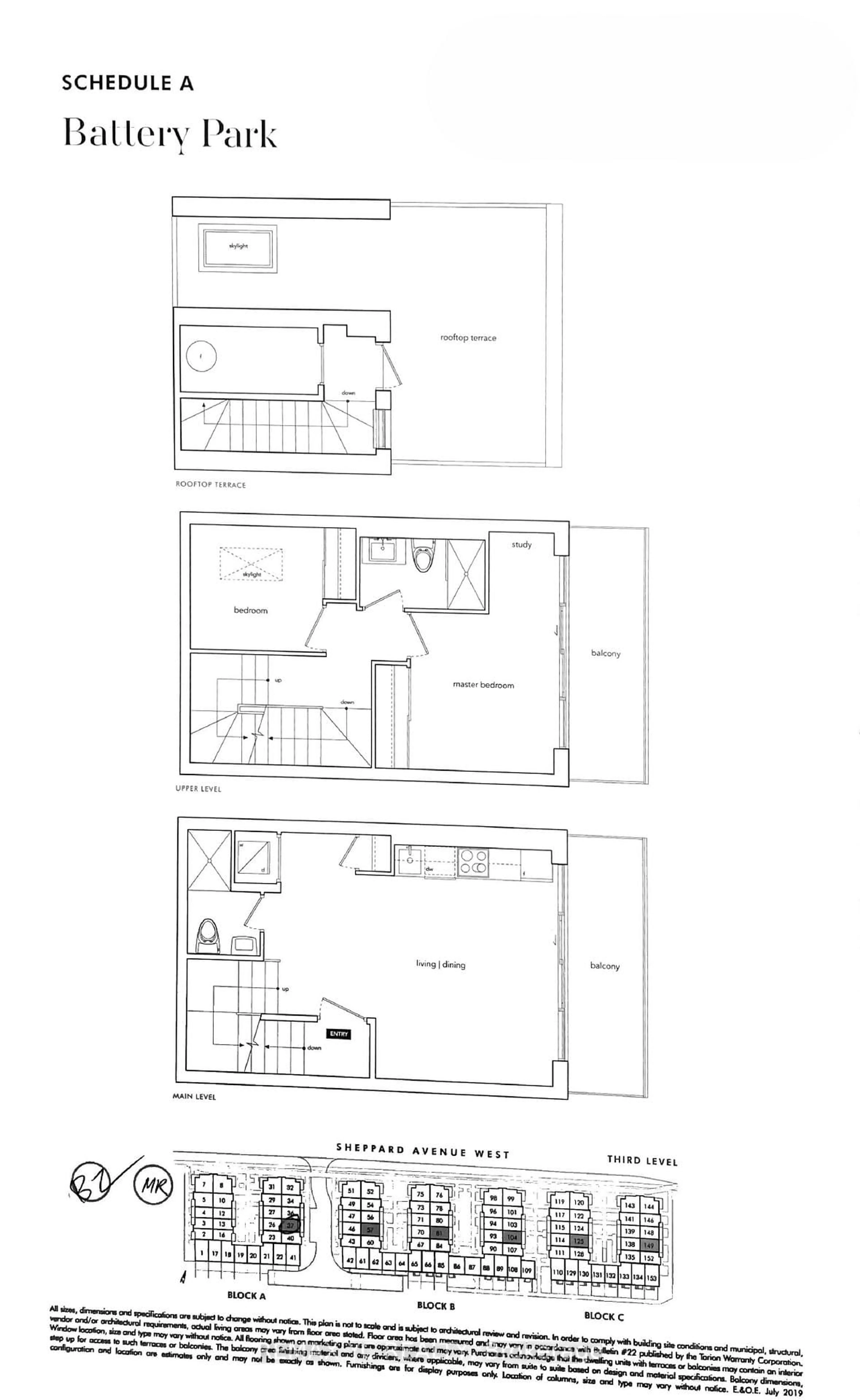 Floor plan for 871 Sheppard Ave #44, Toronto Ontario M3H 0E8