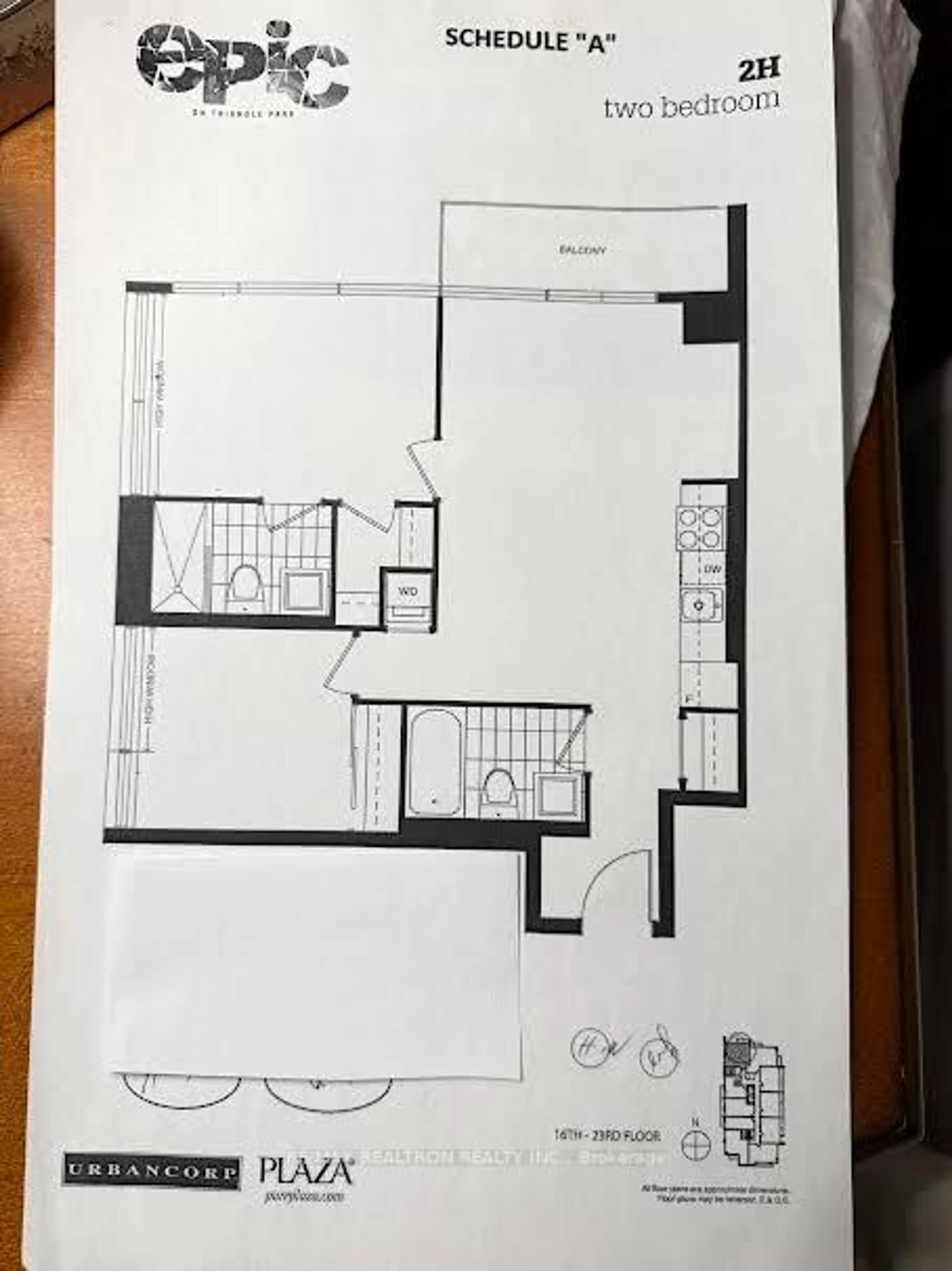 Floor plan for 68 Abell St #2102, Toronto Ontario M6J 0B1