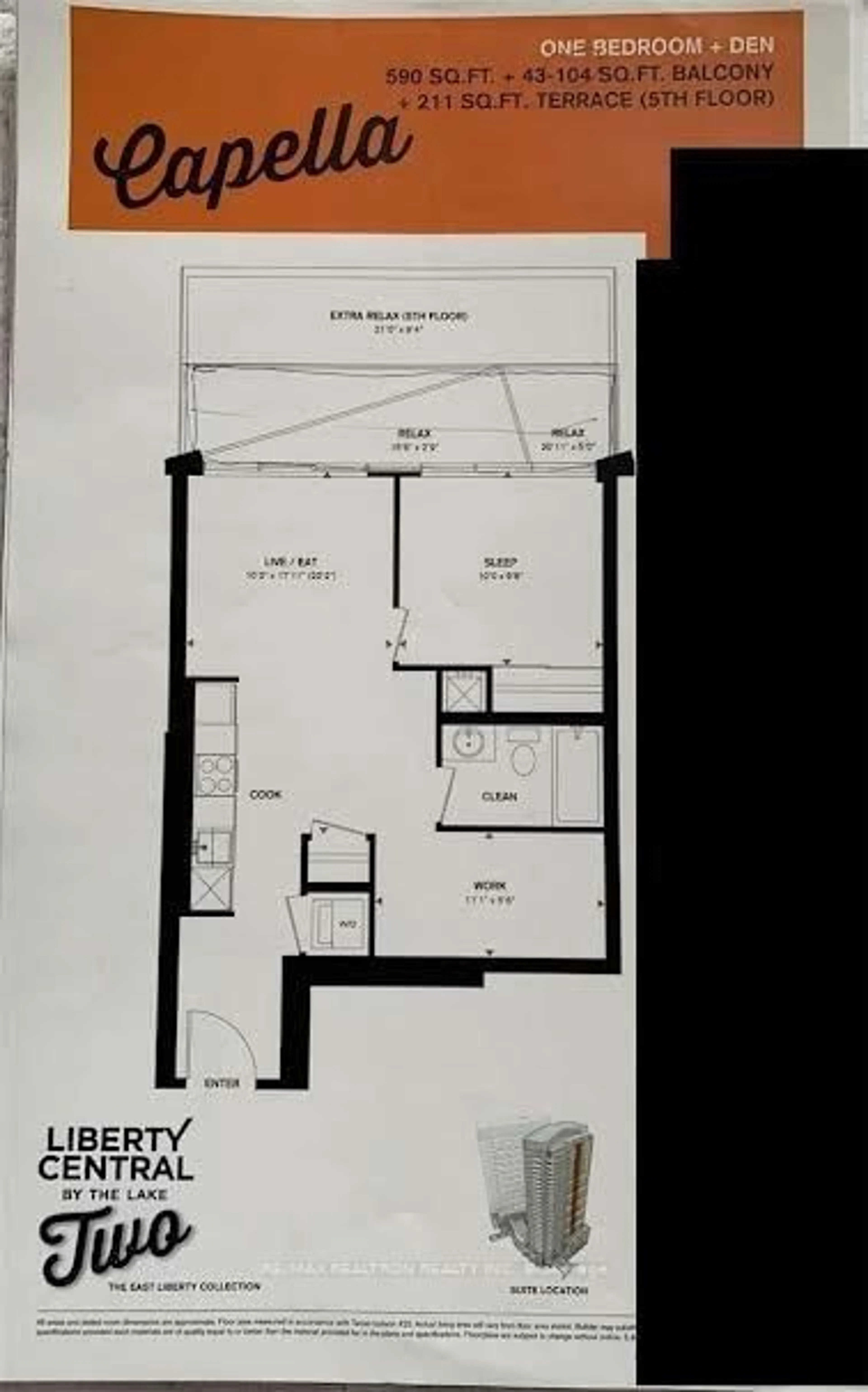 Floor plan for 49 East Liberty St #612, Toronto Ontario M6K 3P8