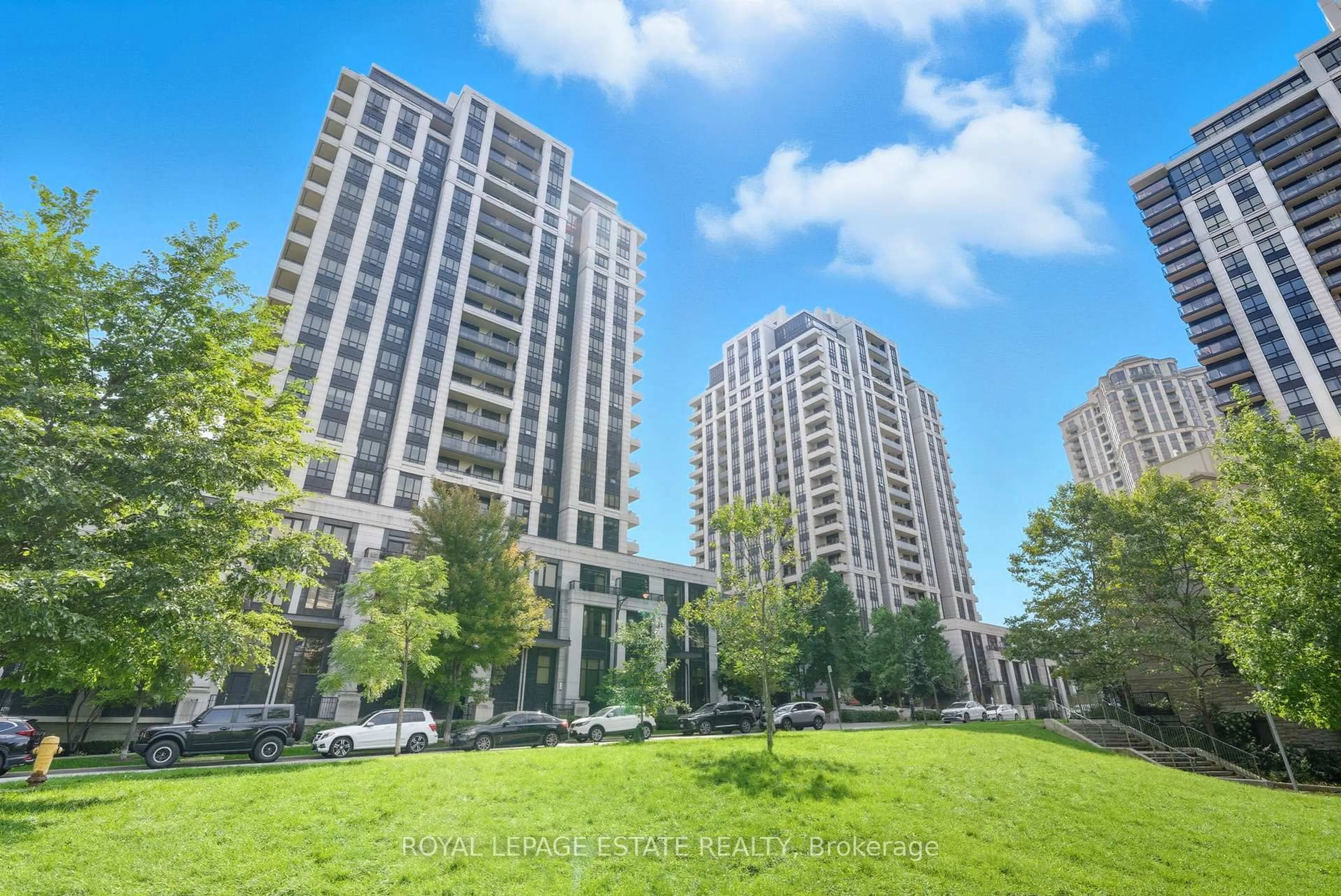 A pic from outside/outdoor area/front of a property/back of a property/a pic from drone, unknown for 100 Harrison Garden Blvd #1808, Toronto Ontario M2N 0C2