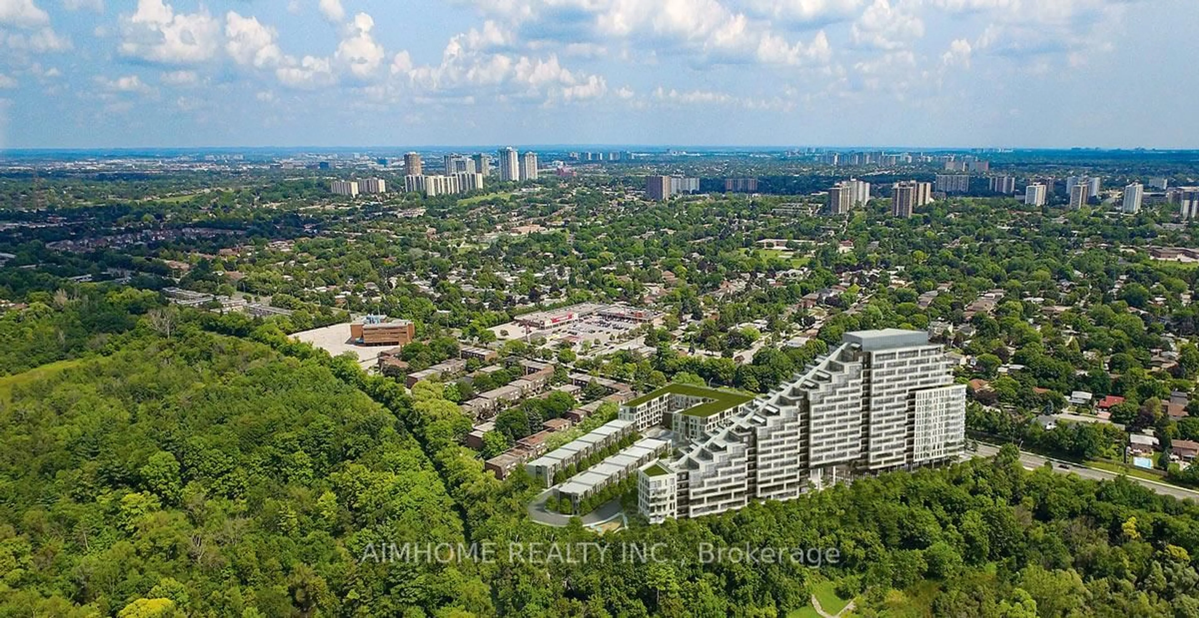 A pic from outside/outdoor area/front of a property/back of a property/a pic from drone, city buildings view from balcony for 25 Adra Grado Way #1528, Toronto Ontario M2J 0H6