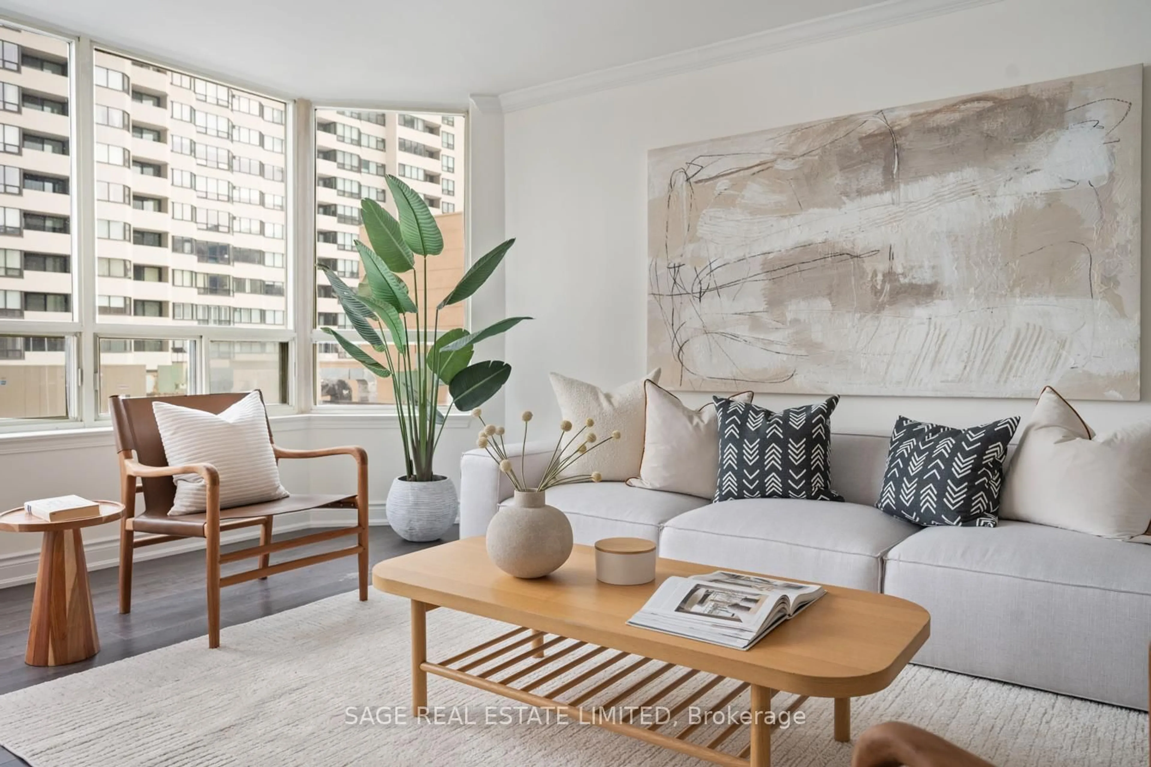 Living room with furniture, unknown for 30 Greenfield Ave #304, Toronto Ontario M2N 6N3