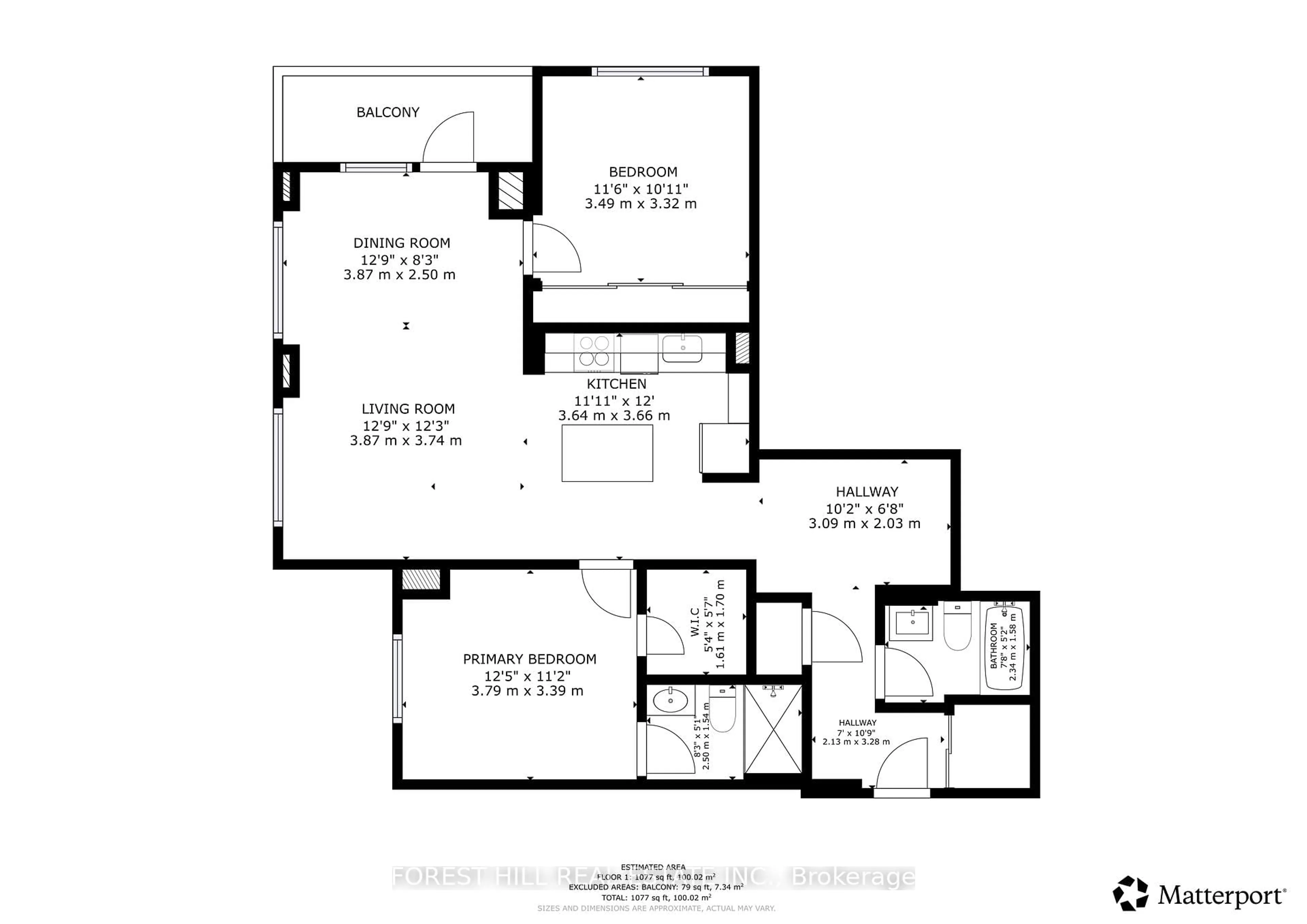 Floor plan for 100 Harrison Garden Blvd #619, Toronto Ontario M2N 0C2