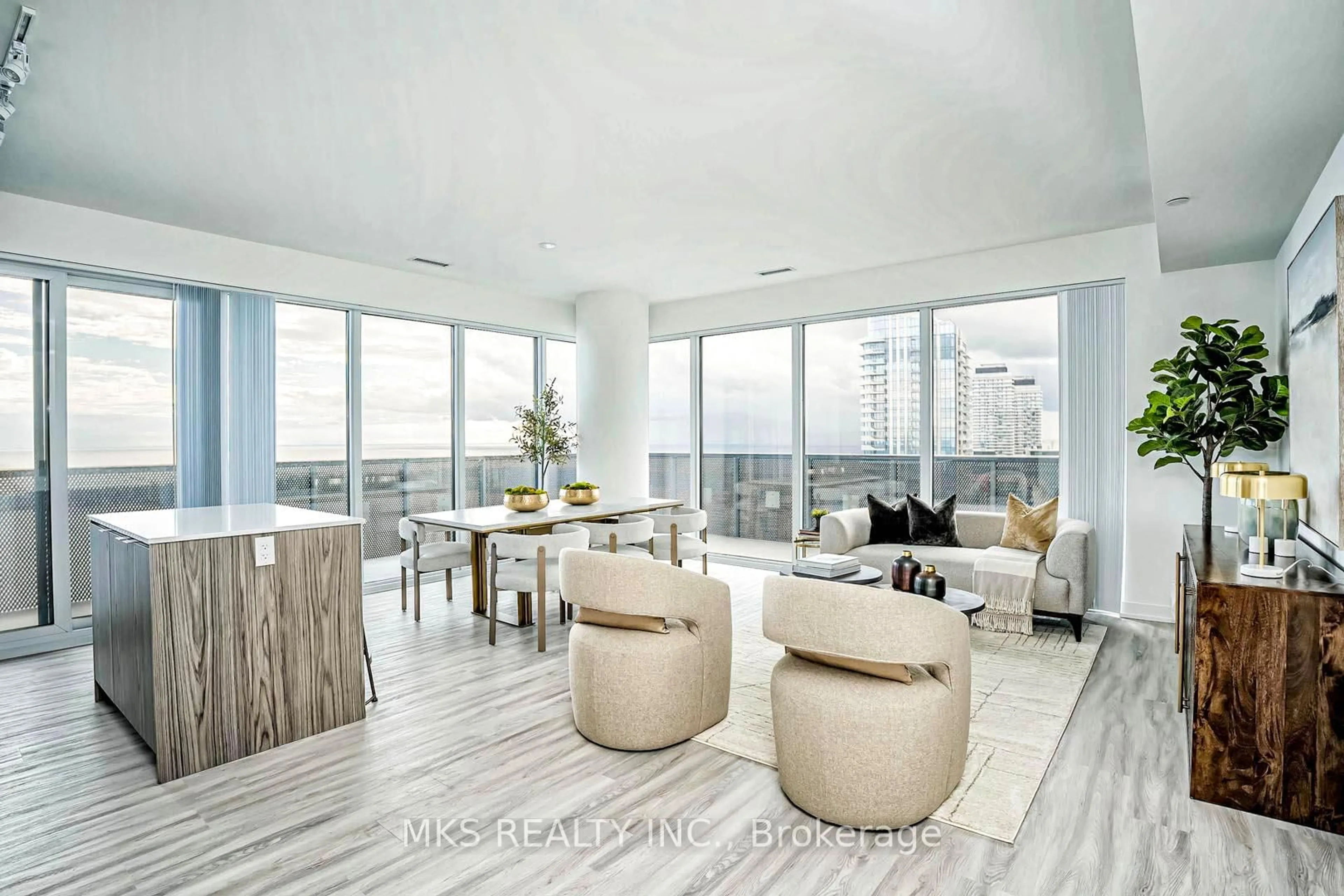 Living room with furniture, unknown for 55 Cooper St #7711, Toronto Ontario M5E 0G1