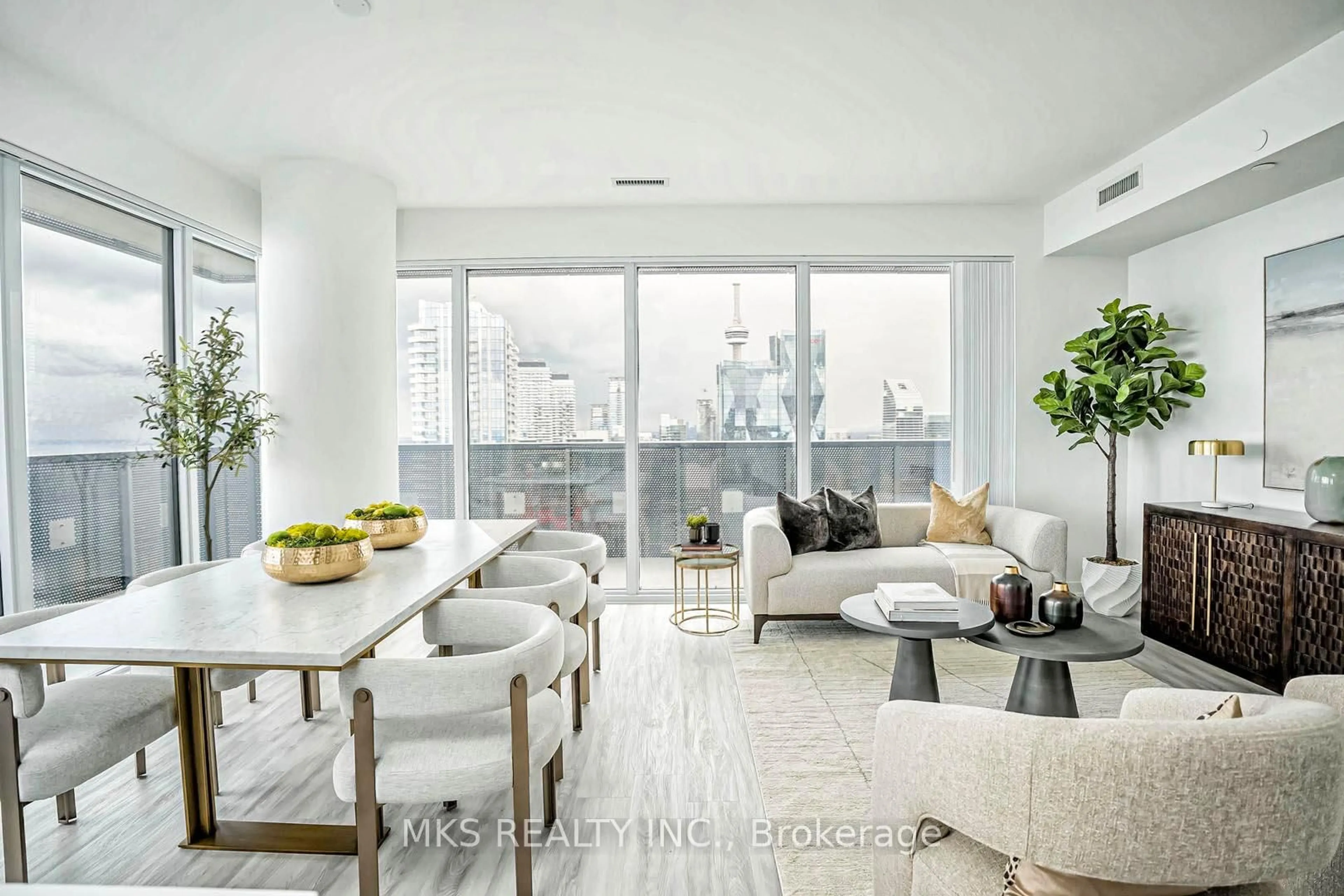 Living room with furniture, unknown for 55 Cooper St #7711, Toronto Ontario M5E 0G1