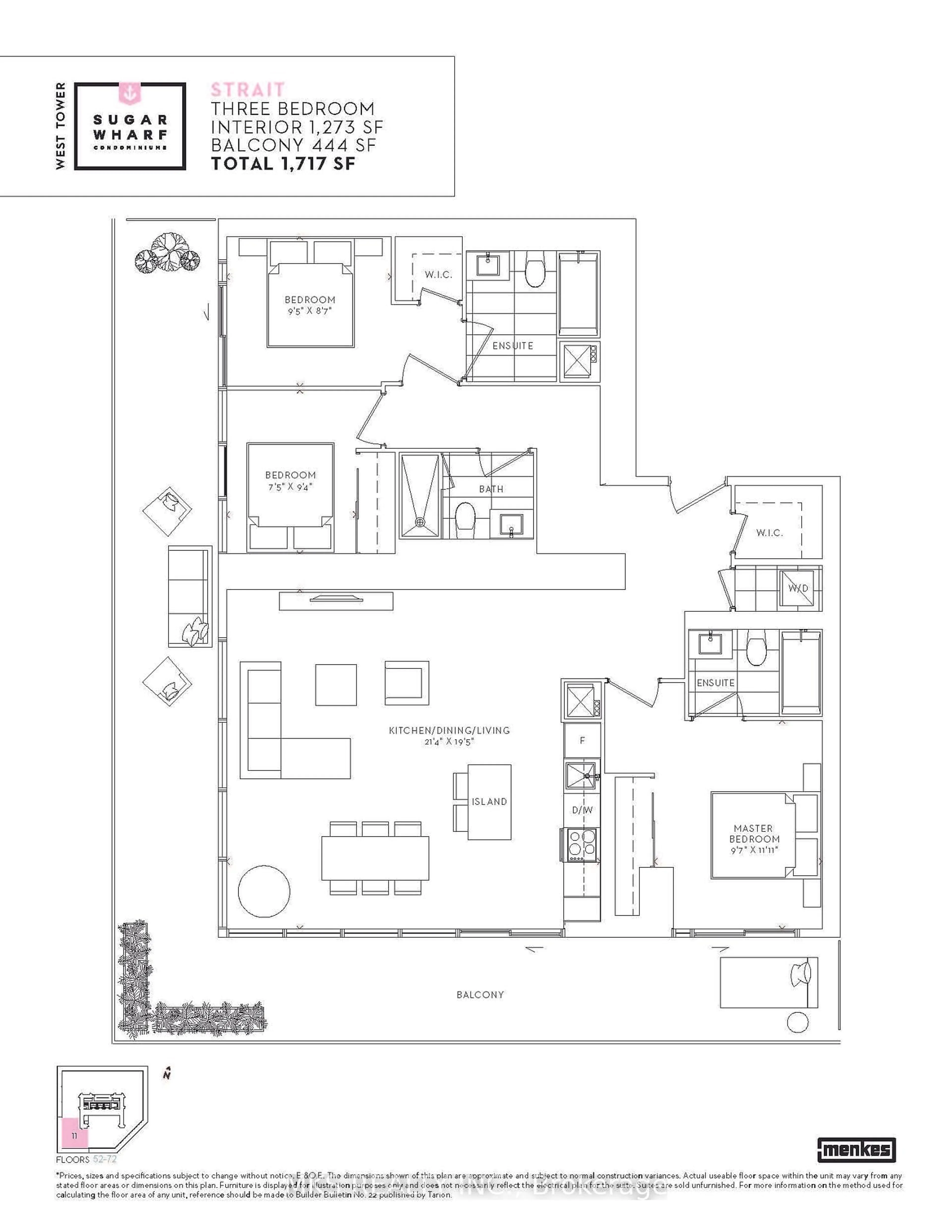 Floor plan for 55 Cooper St #7711, Toronto Ontario M5E 0G1