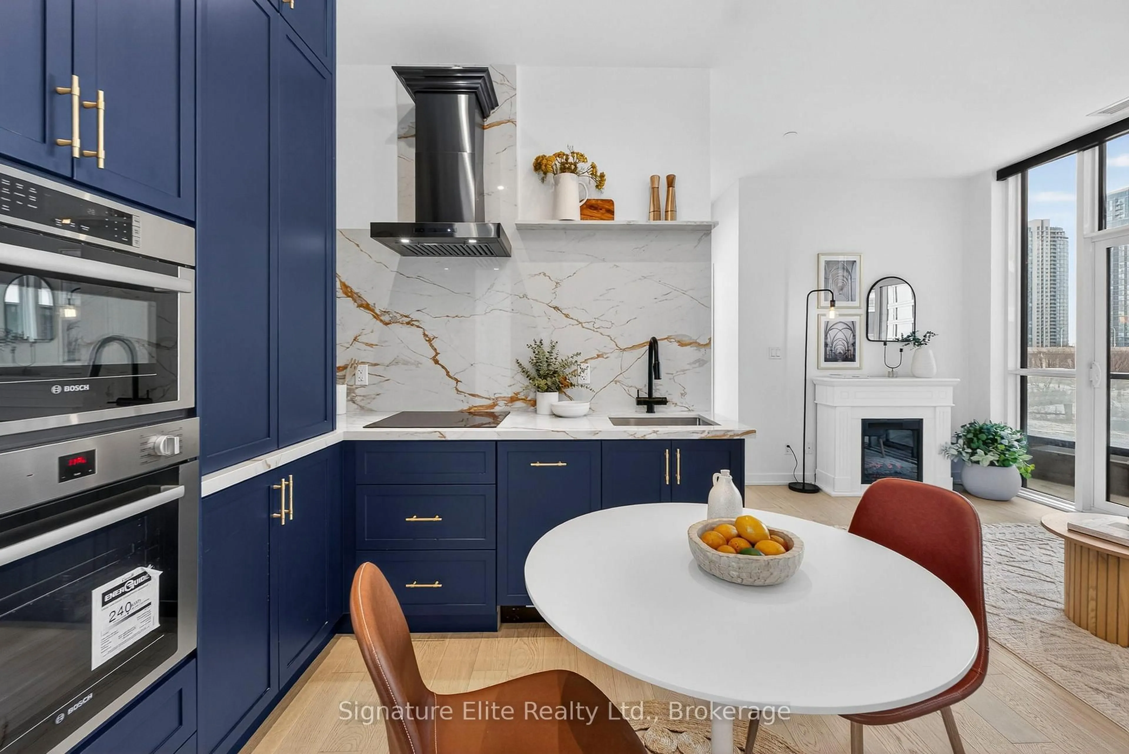 Contemporary kitchen, ceramic/tile floor for 50 Ordnance St #415, Toronto Ontario M6K 0C9