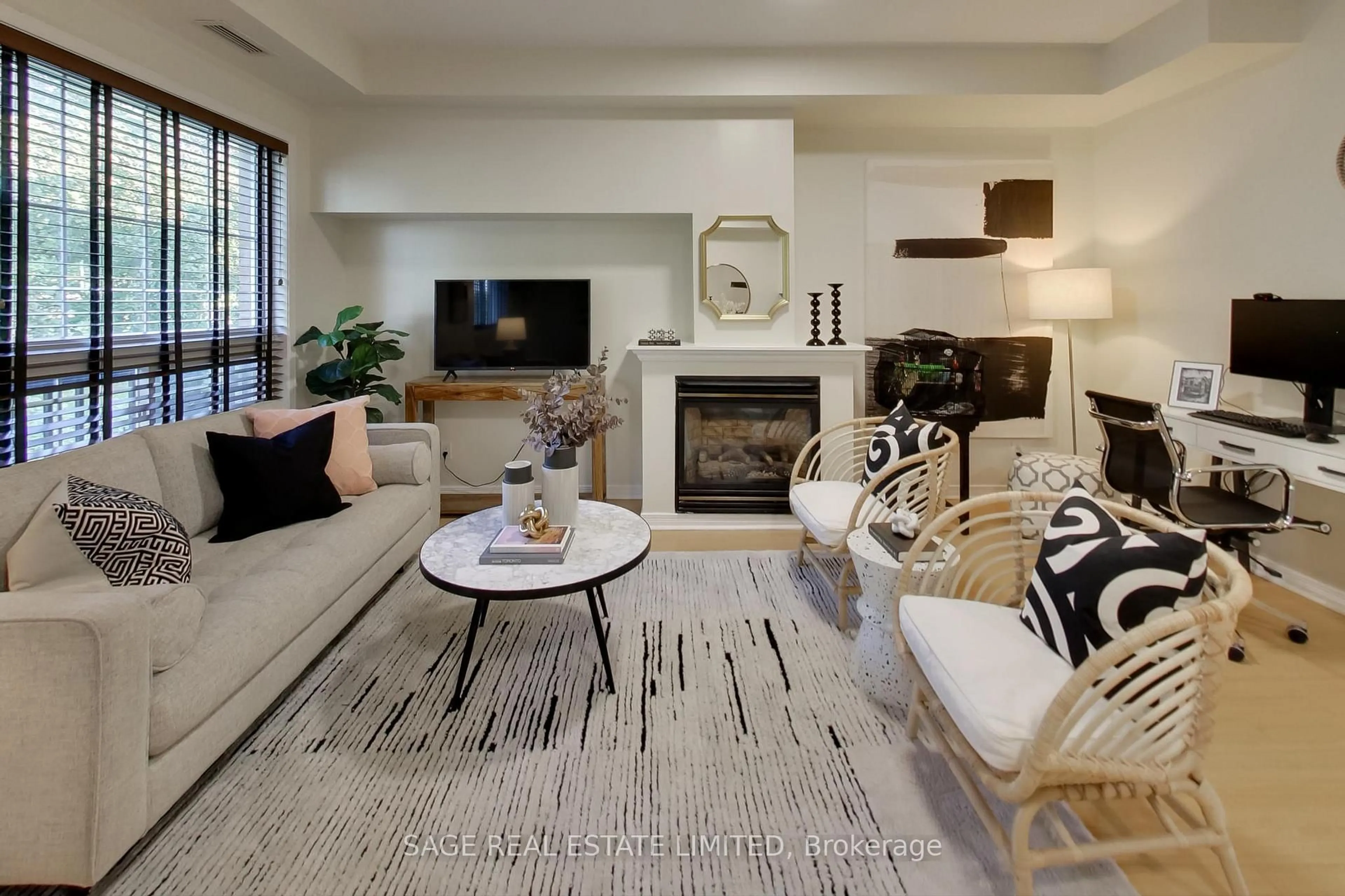 Living room with furniture, unknown for 1785 Eglinton Ave #TH203, Toronto Ontario M4A 2Y6