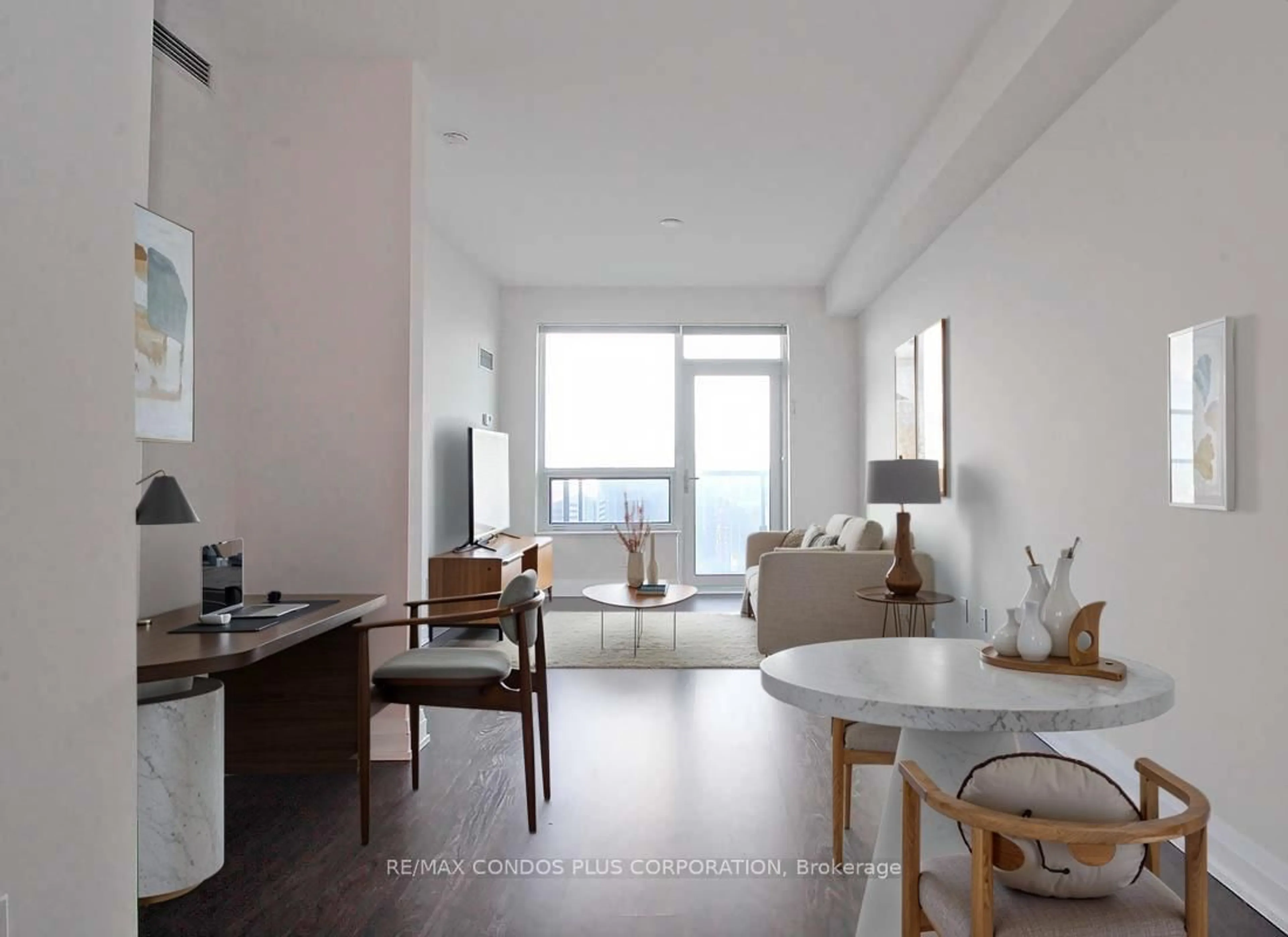 Living room with furniture, unknown for 5 Sheppard Ave #3721, Toronto Ontario M2N 0G4