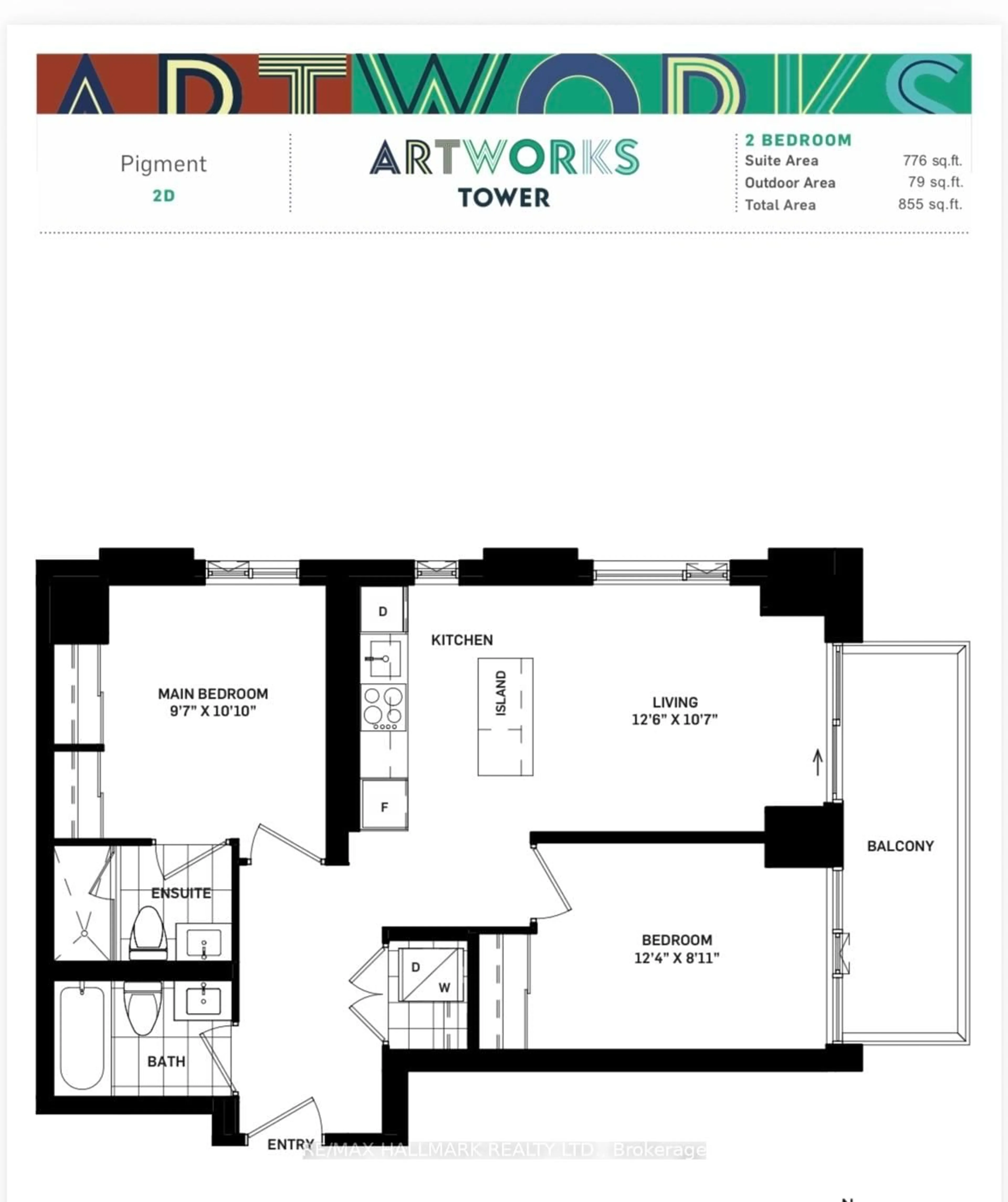 Floor plan for 130 River St #2703, Toronto Ontario M5A 0R8
