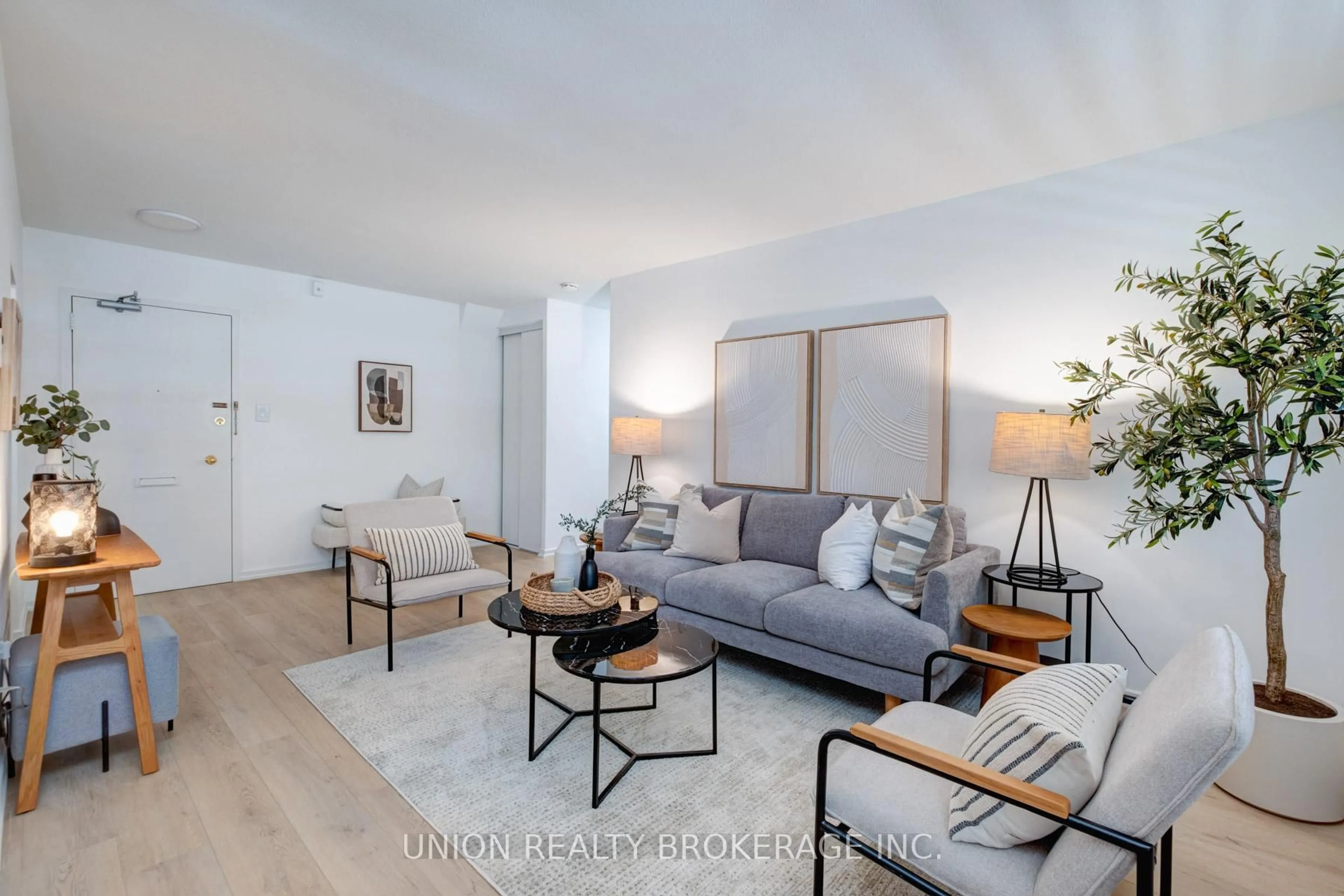 Living room with furniture, unknown for 70 Old Sheppard Ave #103, Toronto Ontario M2J 3L6