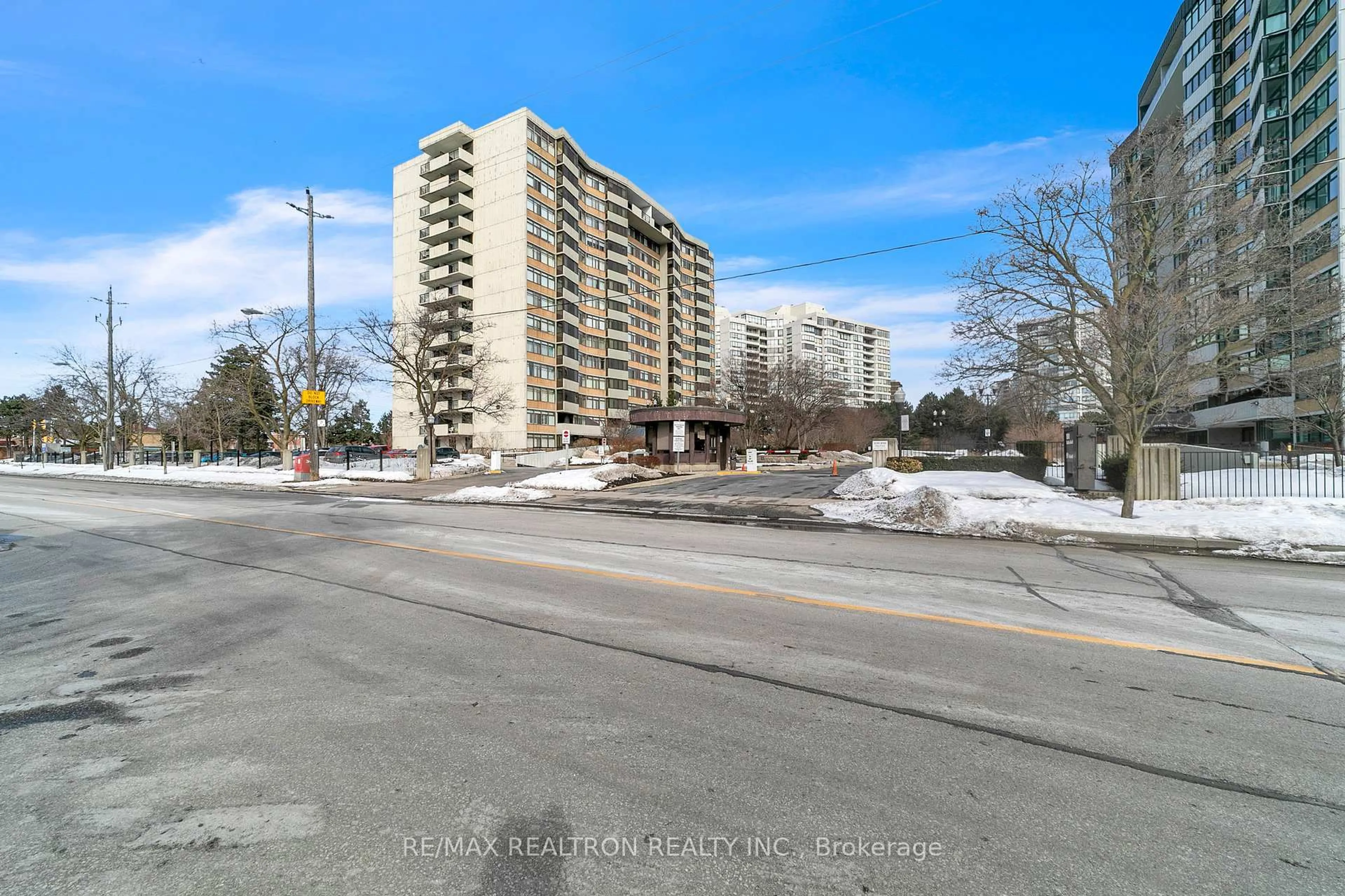A pic from outside/outdoor area/front of a property/back of a property/a pic from drone, street for 1201 Steeles Ave #102, Toronto Ontario M2R 3K1