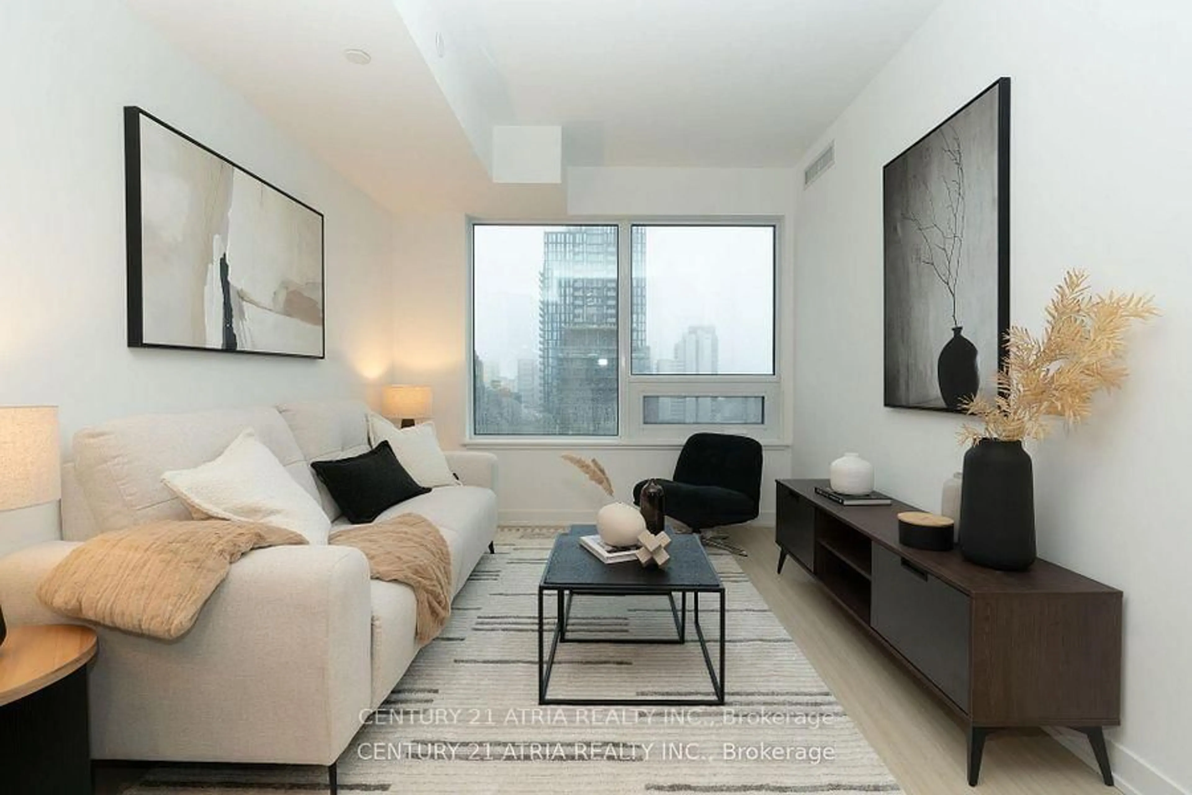 Living room with furniture, unknown for 8 Wellesley St #2111, Toronto Ontario M4Y 0J5