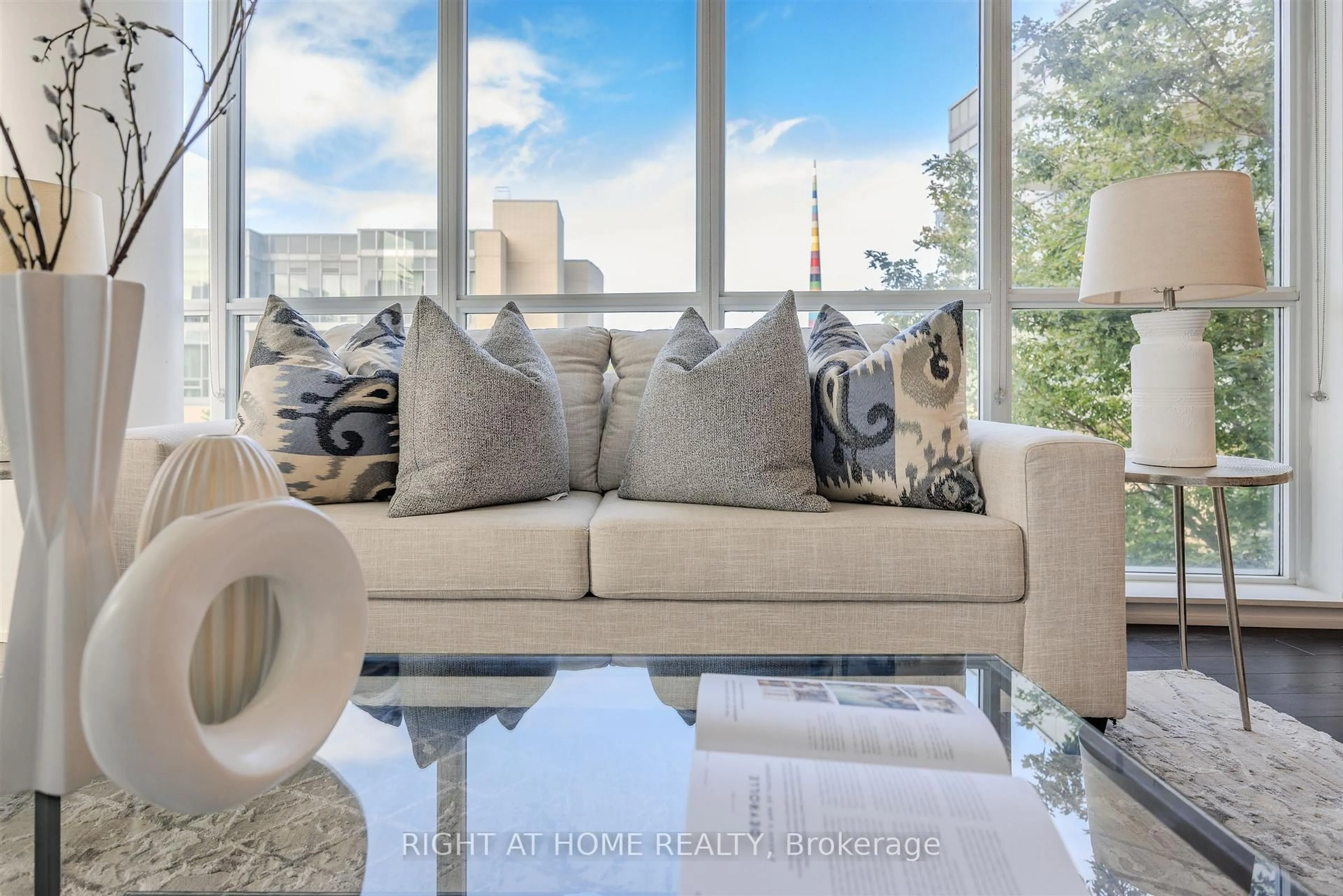 Living room with furniture, unknown for 70 Forest Manor Rd #206, Toronto Ontario M2J 0A9