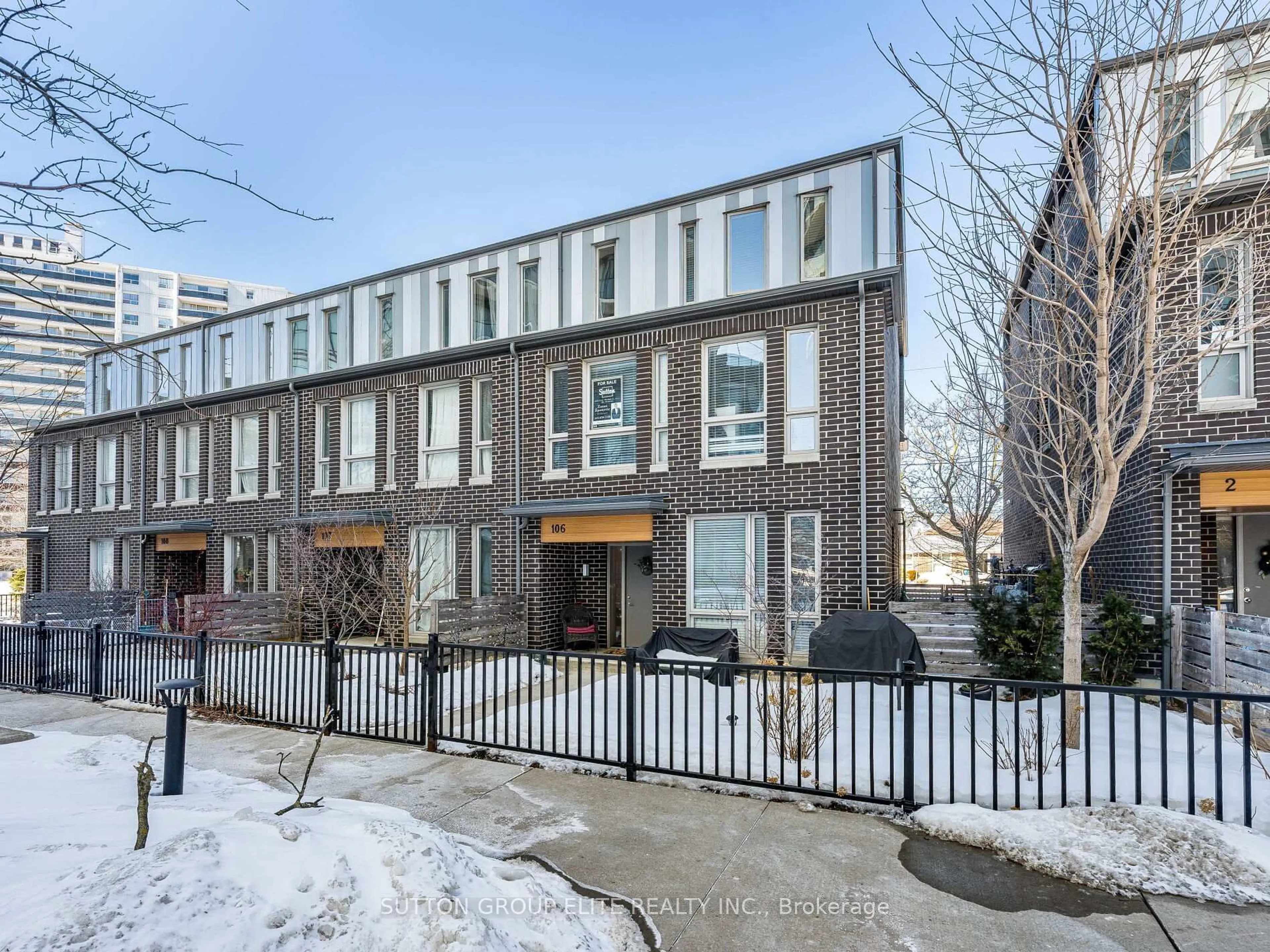 Home with brick exterior material, street for 128 Fairview Mall Dr #106, Toronto Ontario M2J 0E8