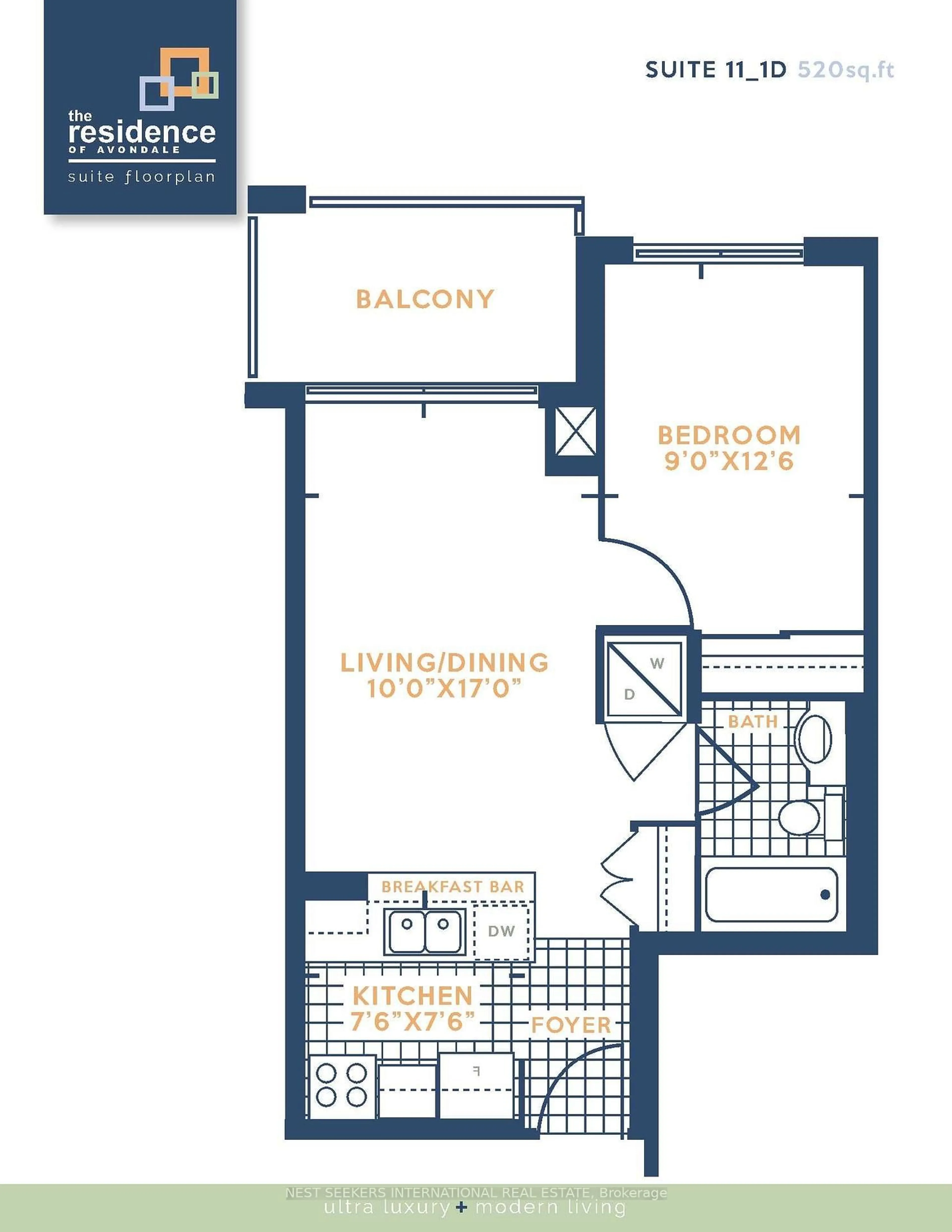 Floor plan for 16 Harrison Garden Blvd #1011, Toronto Ontario M2N 7J6