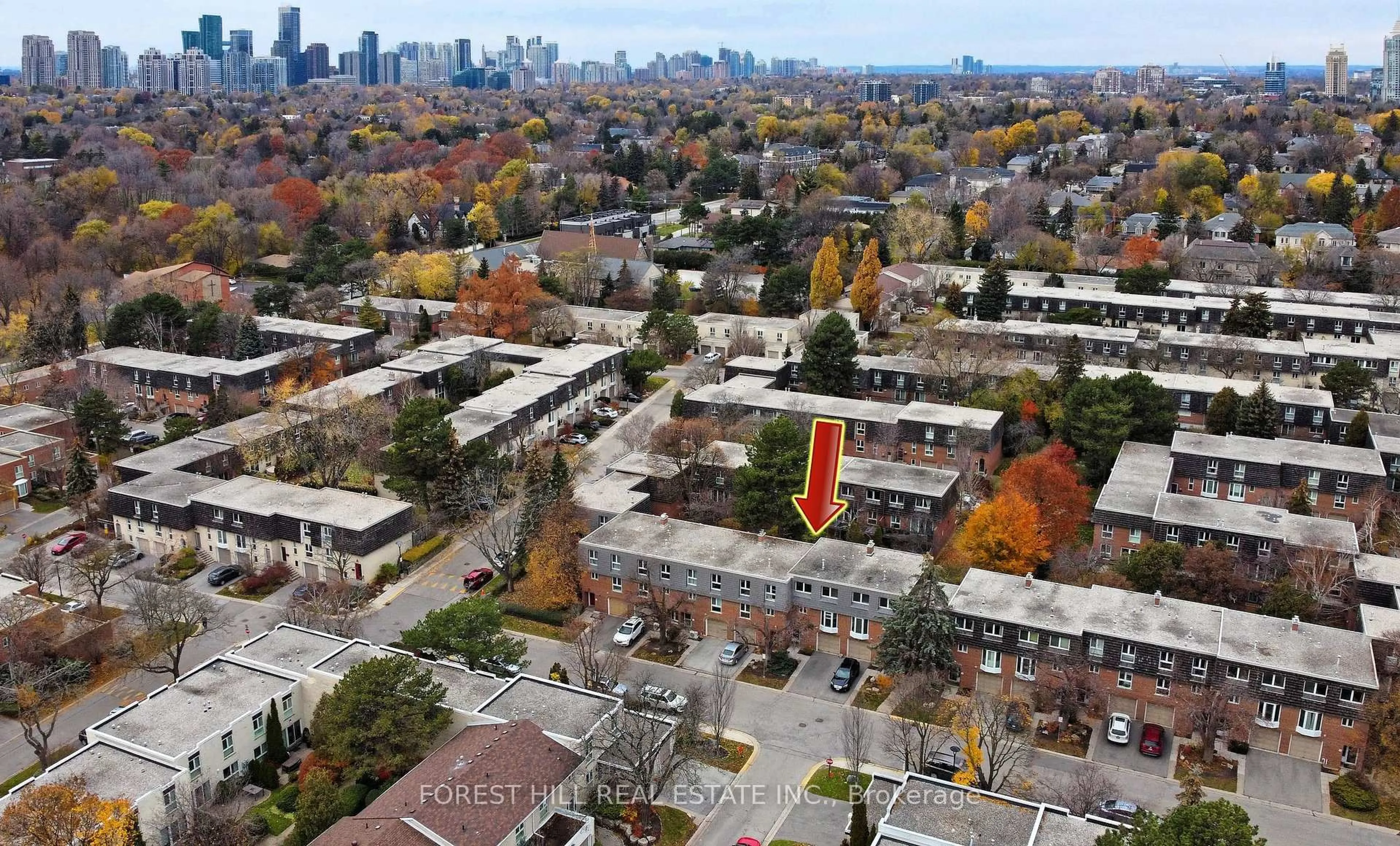 A pic from outside/outdoor area/front of a property/back of a property/a pic from drone, city buildings view from balcony for 45 Sugar Mill Way #259, Toronto Ontario M2L 1R5