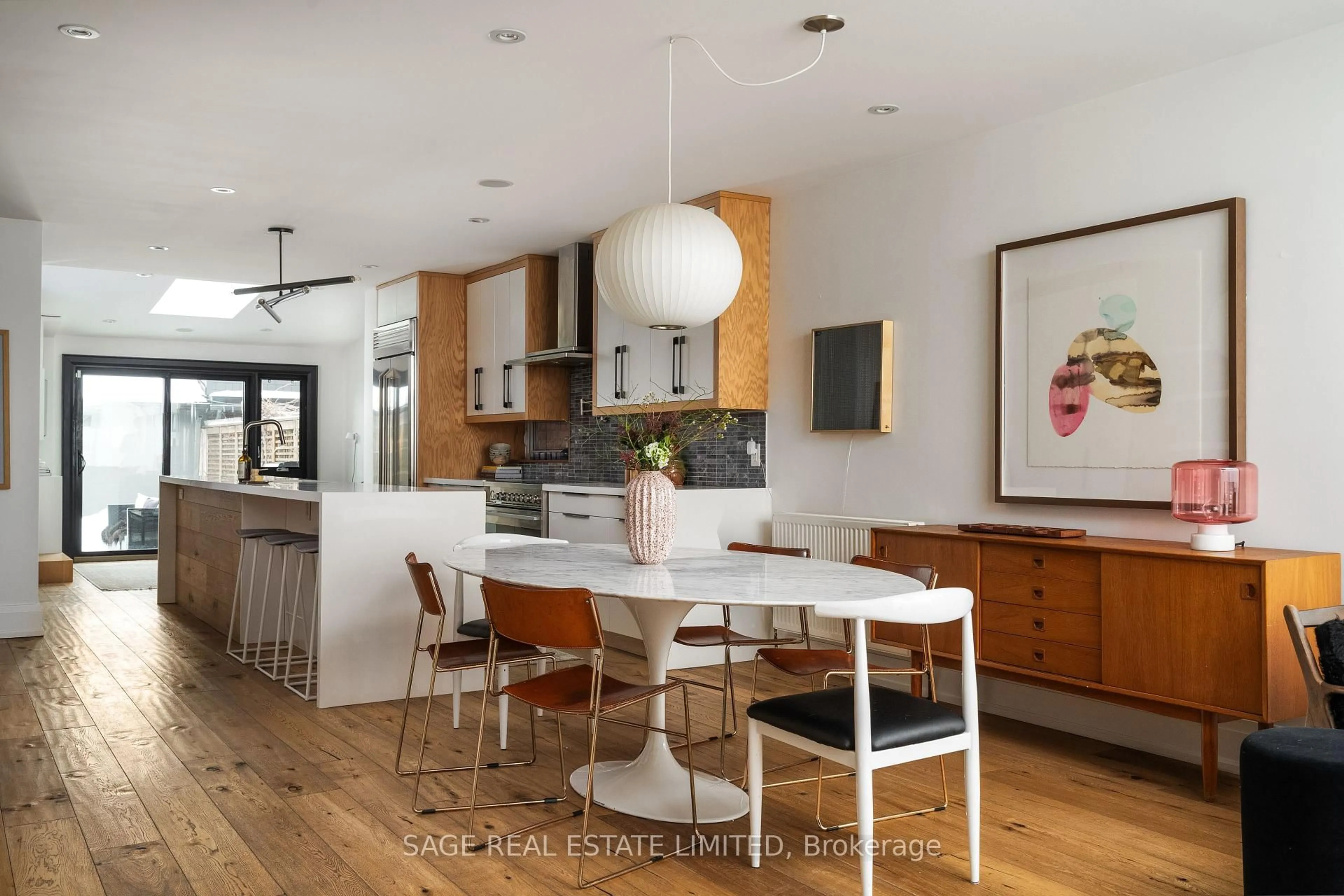 Contemporary kitchen, wood/laminate floor for 128 Argyle St, Toronto Ontario M6J 1N9