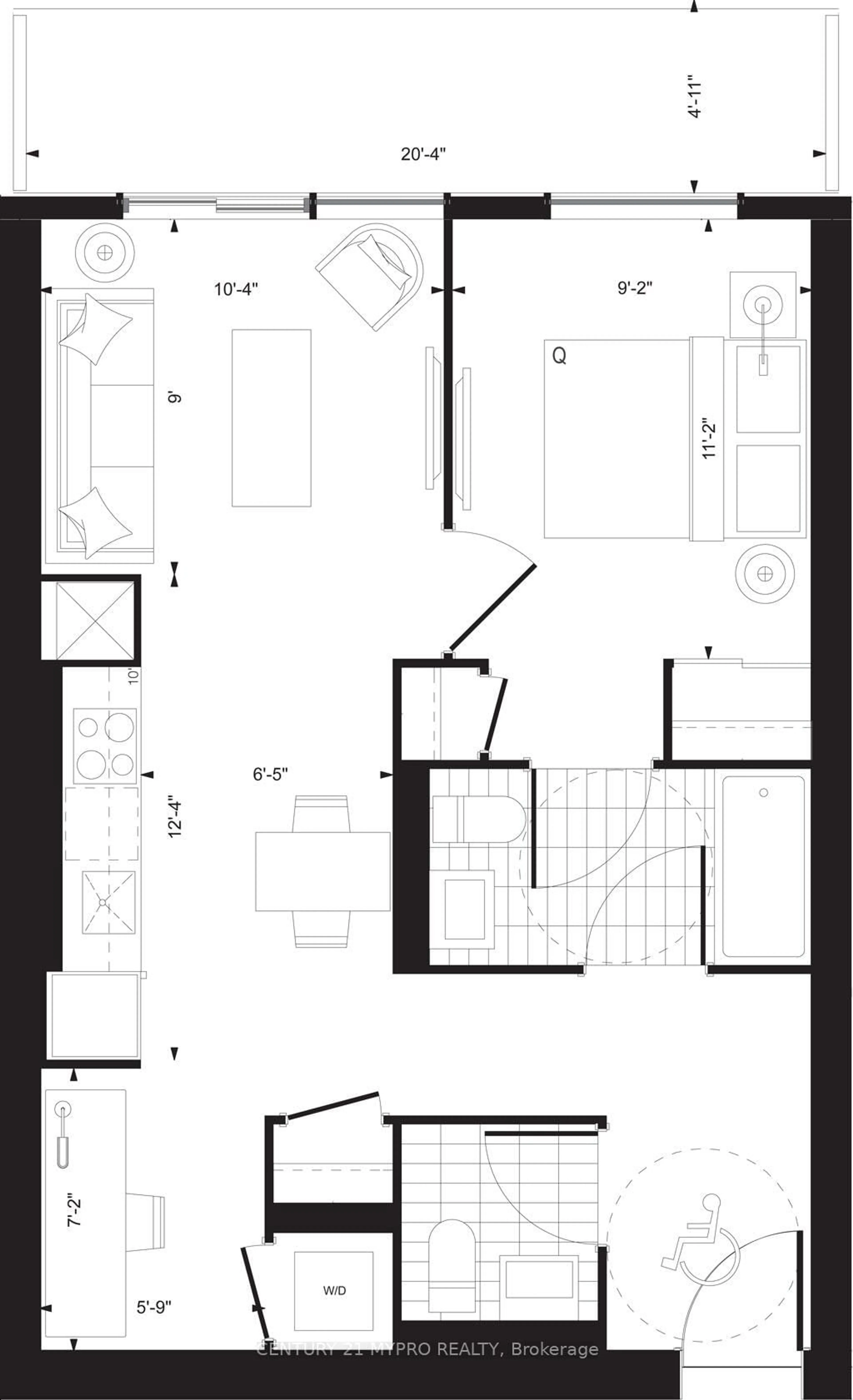 Floor plan for 39 Roehampton Ave #1501, Toronto Ontario M4P 1P9