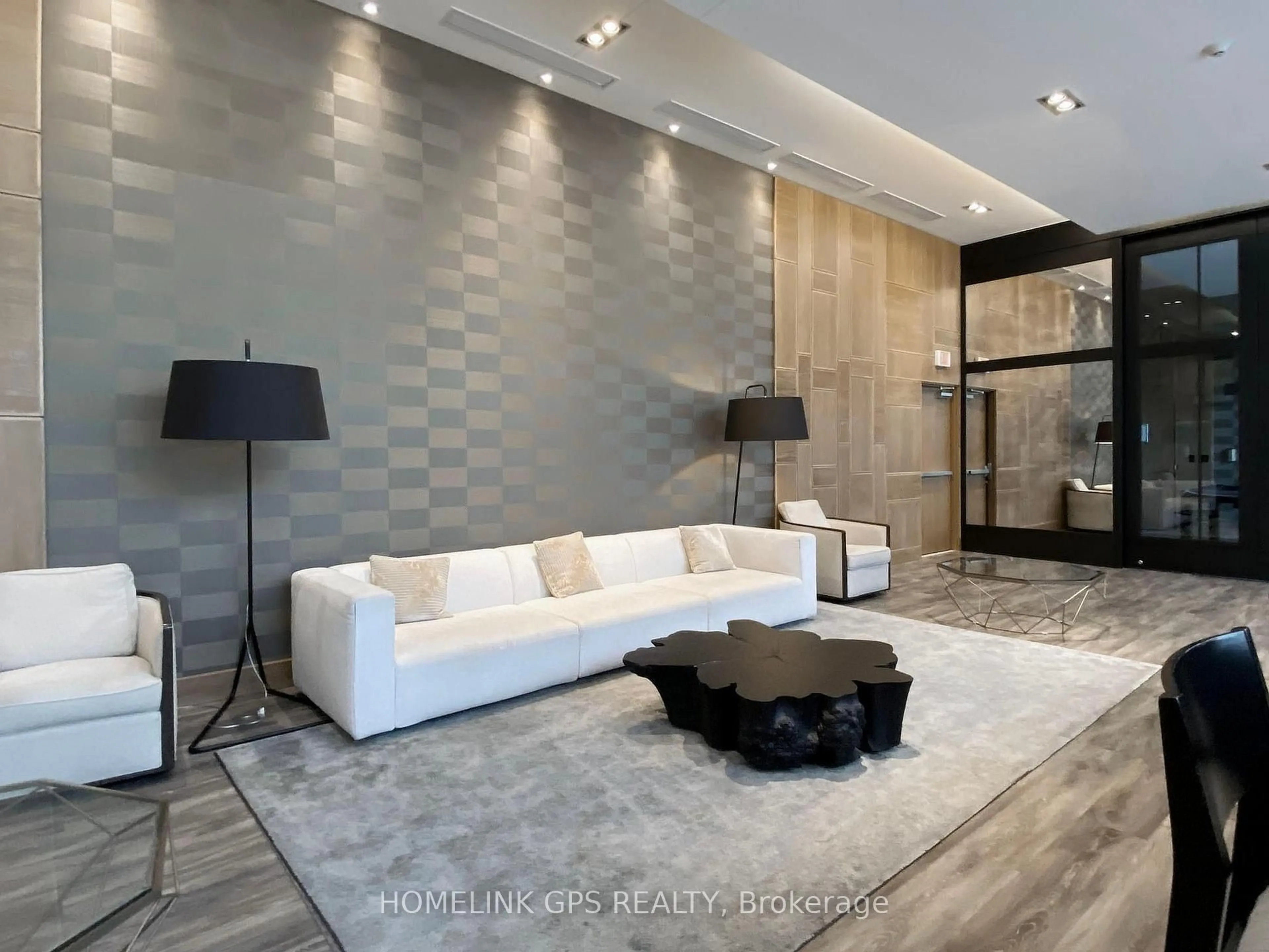 Living room with furniture, ceramic/tile floor for 160 Vanderhoof Ave #1505, Toronto Ontario M4G 0B7