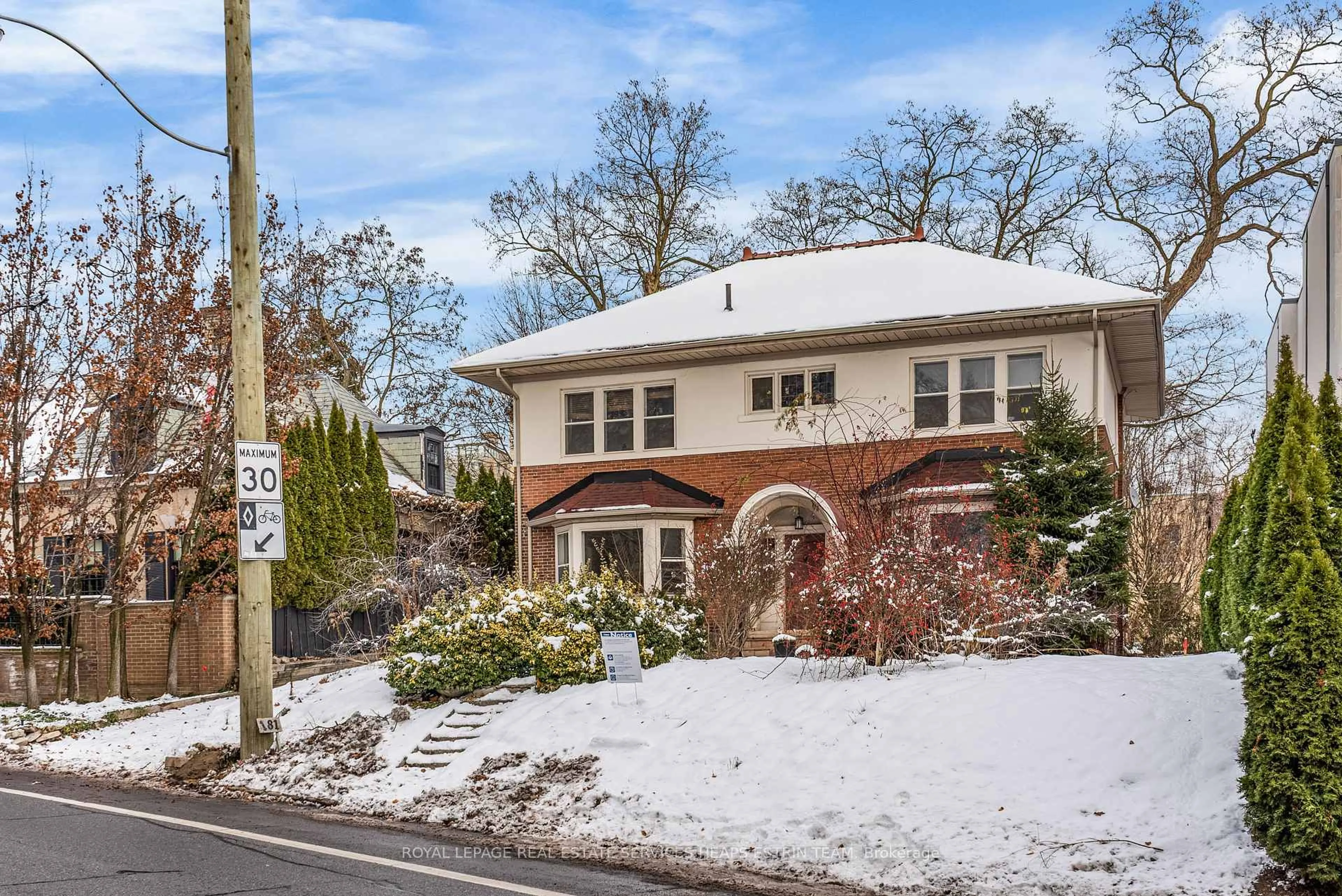 Home with brick exterior material, street for 181A Poplar Plains Rd, Toronto Ontario M4V 2N1