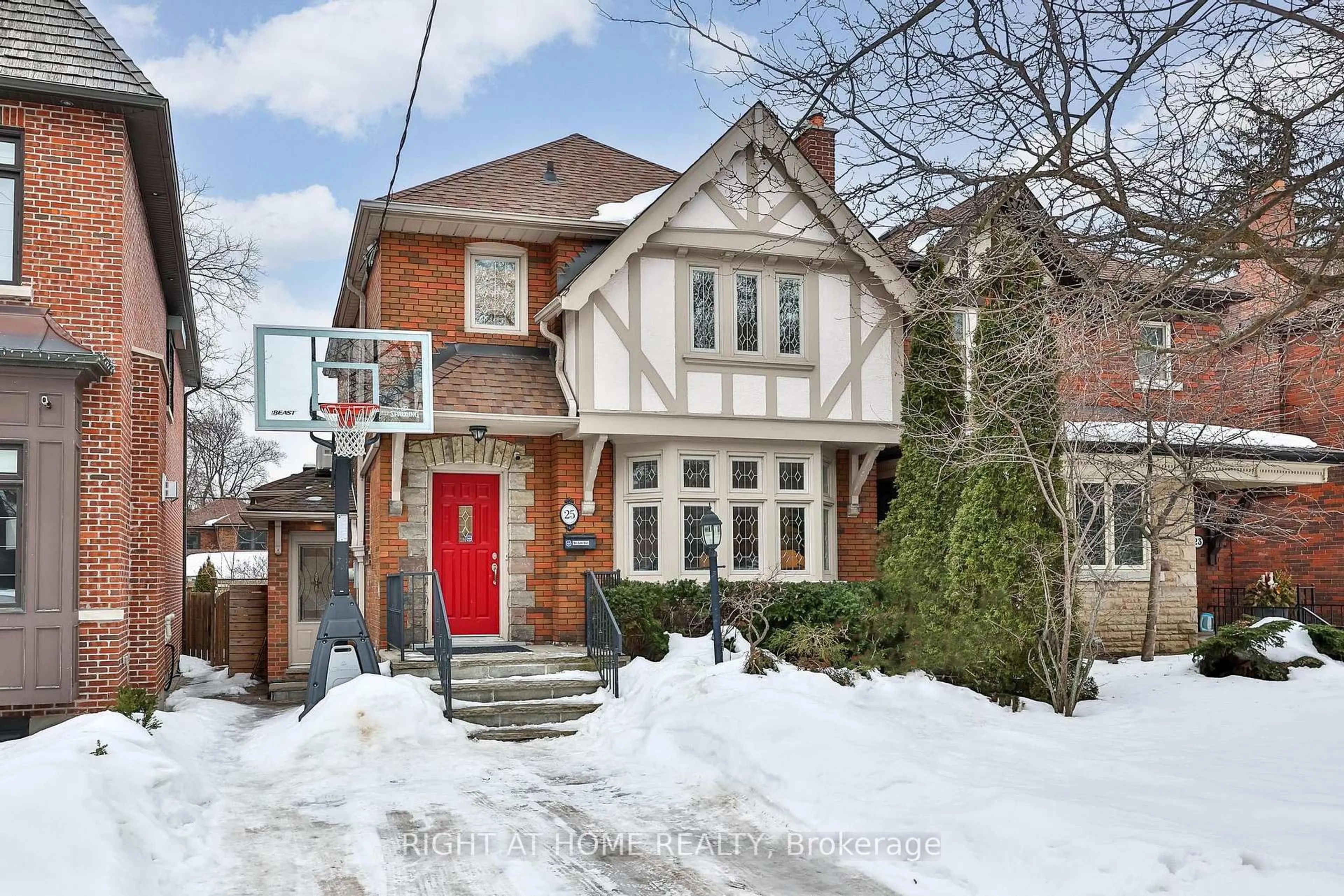 Home with brick exterior material, street for 25 Fleming Cres, Toronto Ontario M4G 2A9