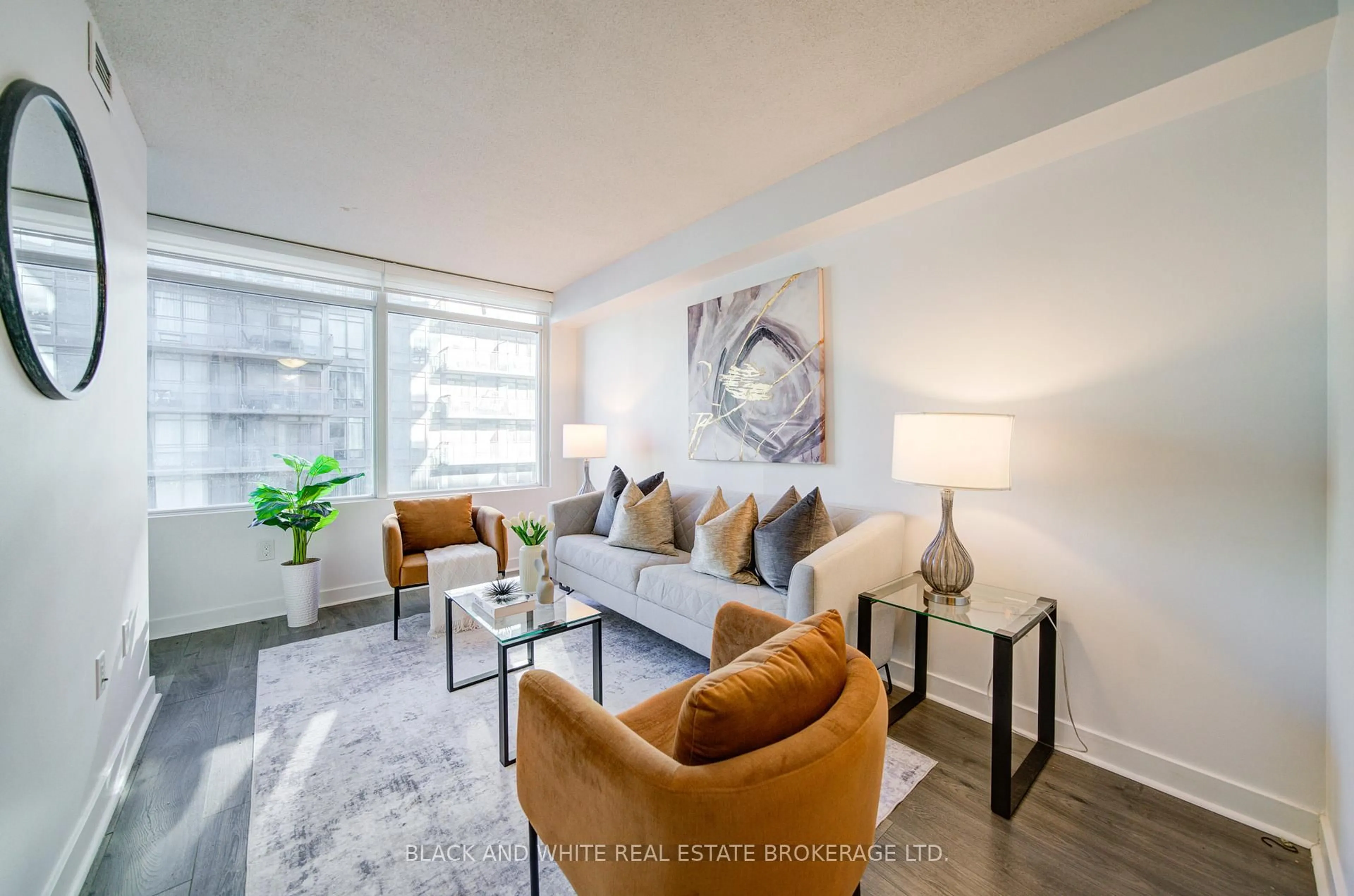 Living room with furniture, unknown for 25 Telegram Mews #1003, Toronto Ontario M5V 3Z1