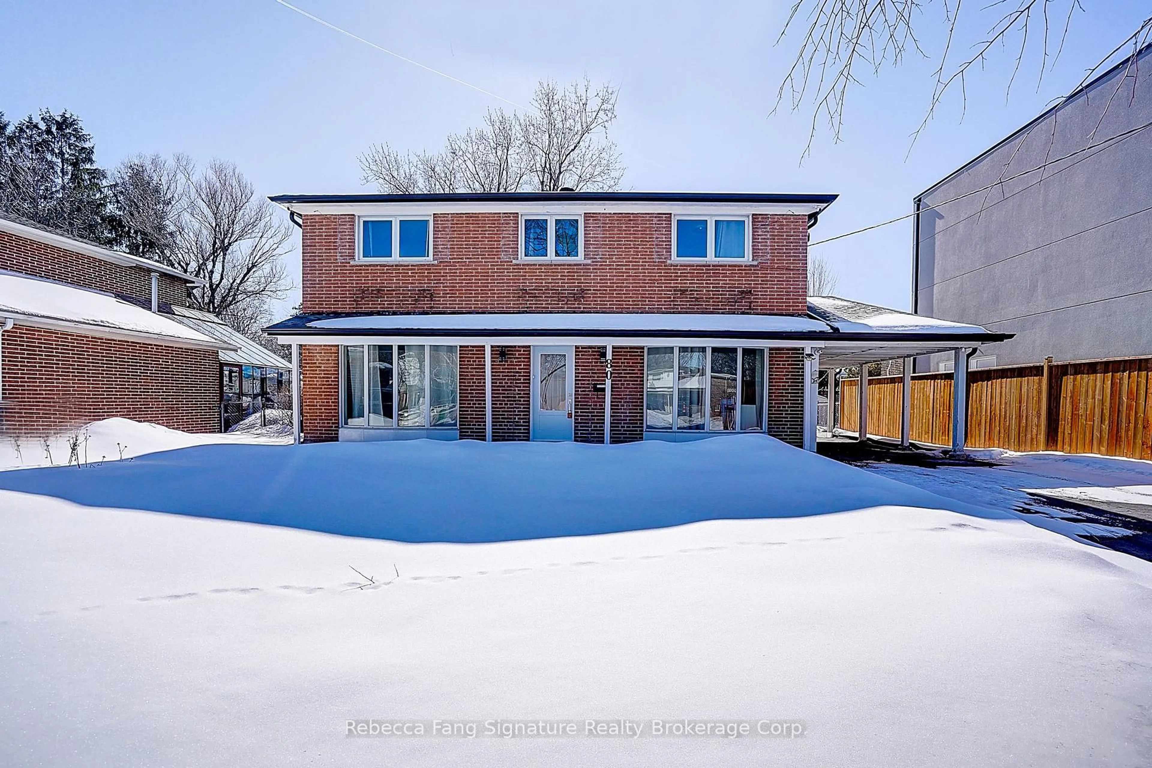 A pic from outside/outdoor area/front of a property/back of a property/a pic from drone, street for 80 Kingslake Rd, Toronto Ontario M2J 3E5