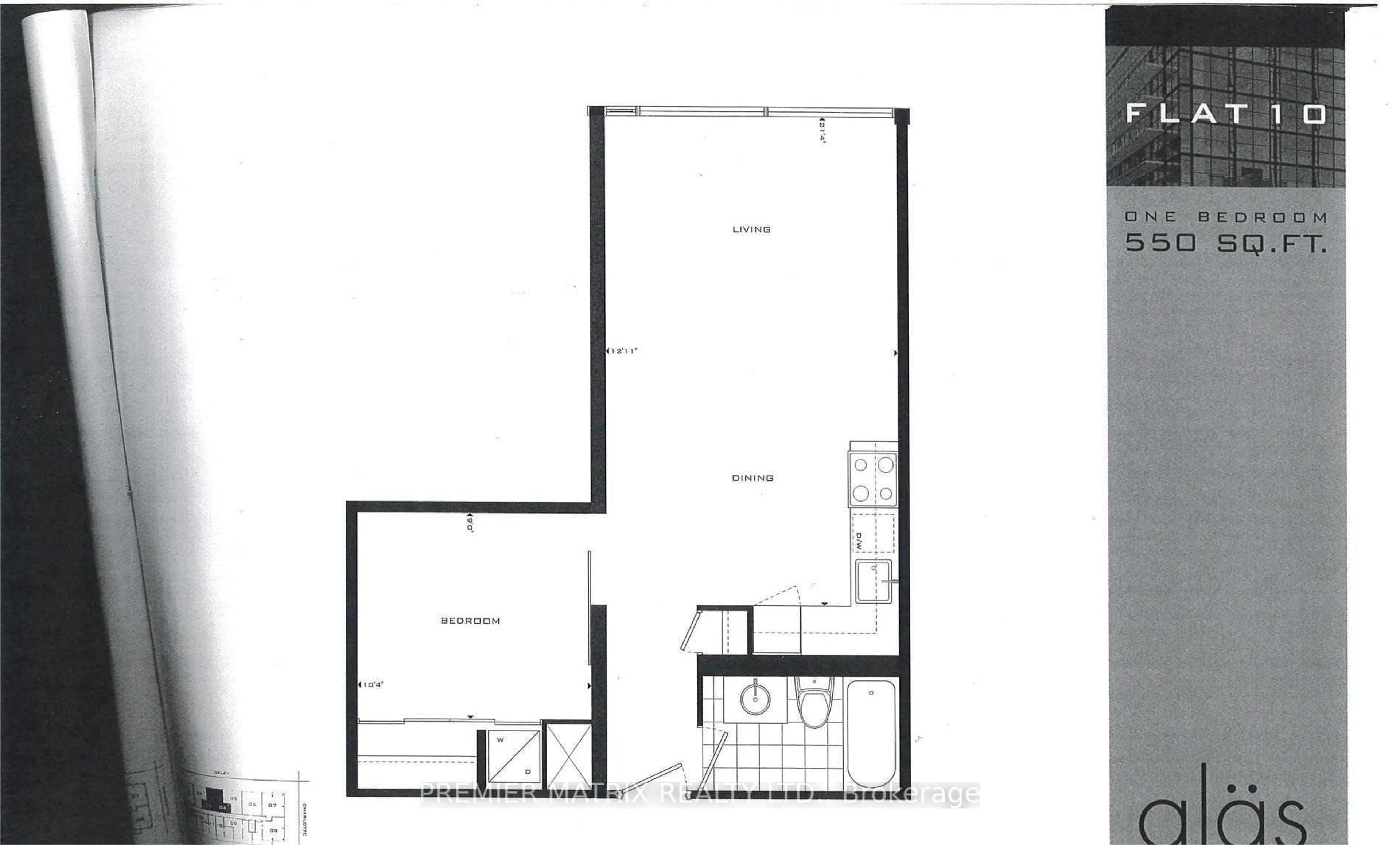 Floor plan for 25 Oxley St #803, Toronto Ontario M5V 2J5