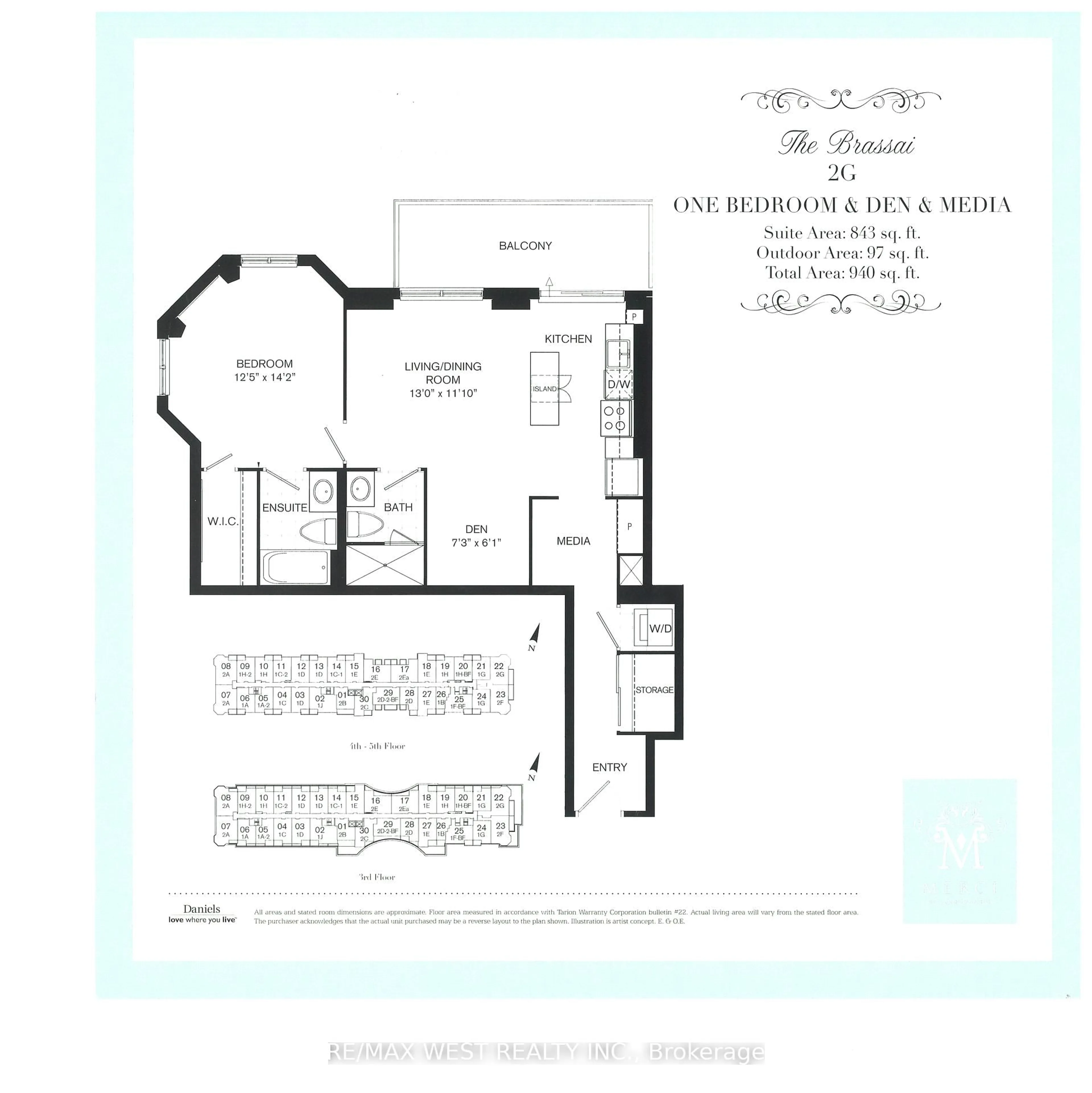 Floor plan for 27 Rean Dr #522, Toronto Ontario M2K 0A6