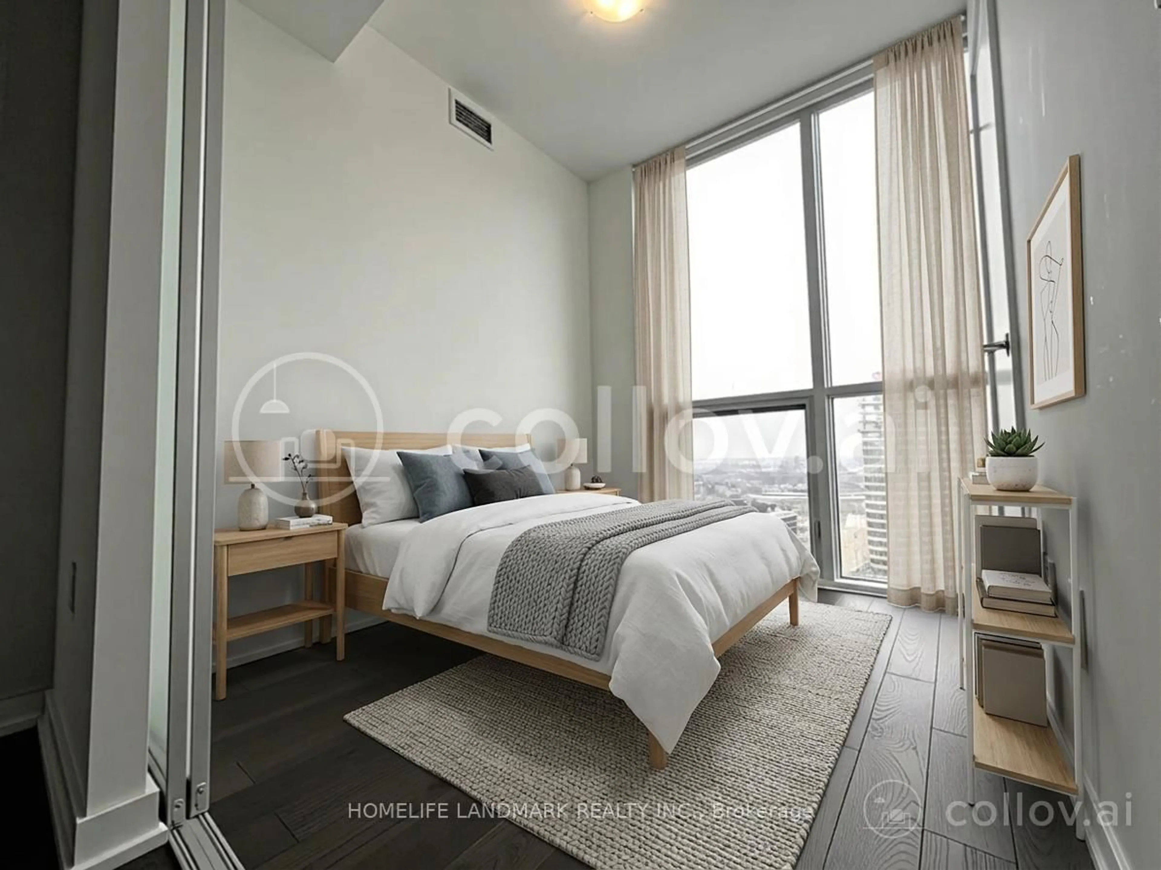 Bedroom with bed, unknown for 1 Yorkville Ave #2008, Toronto Ontario M4W 0B1