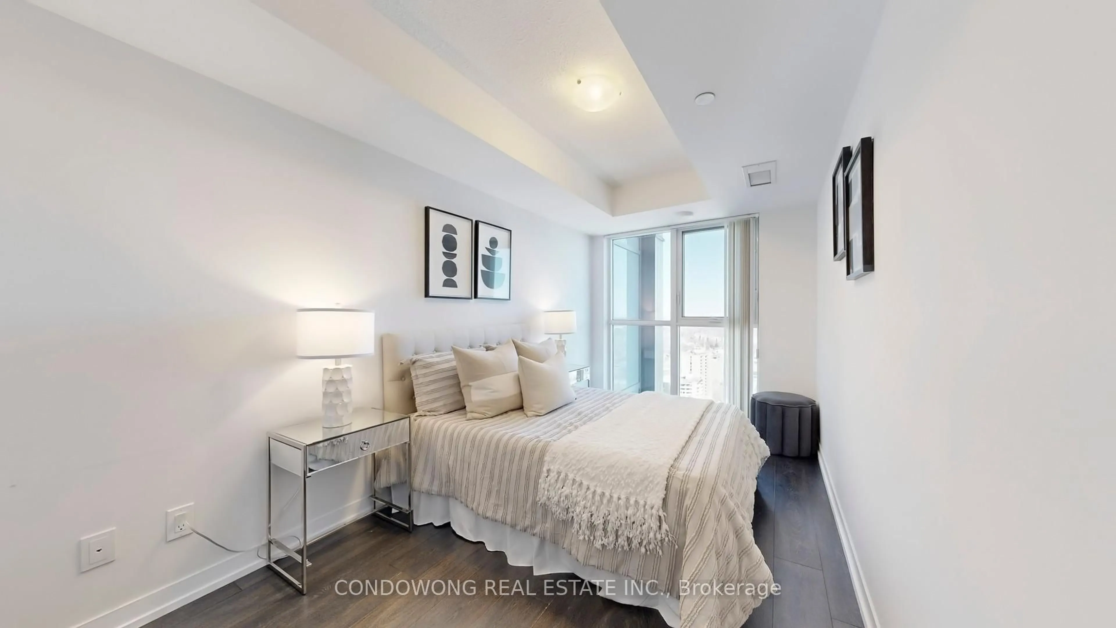 Bedroom with bed, unknown for 125 Redpath Ave #3112, Toronto Ontario M4S 0B5