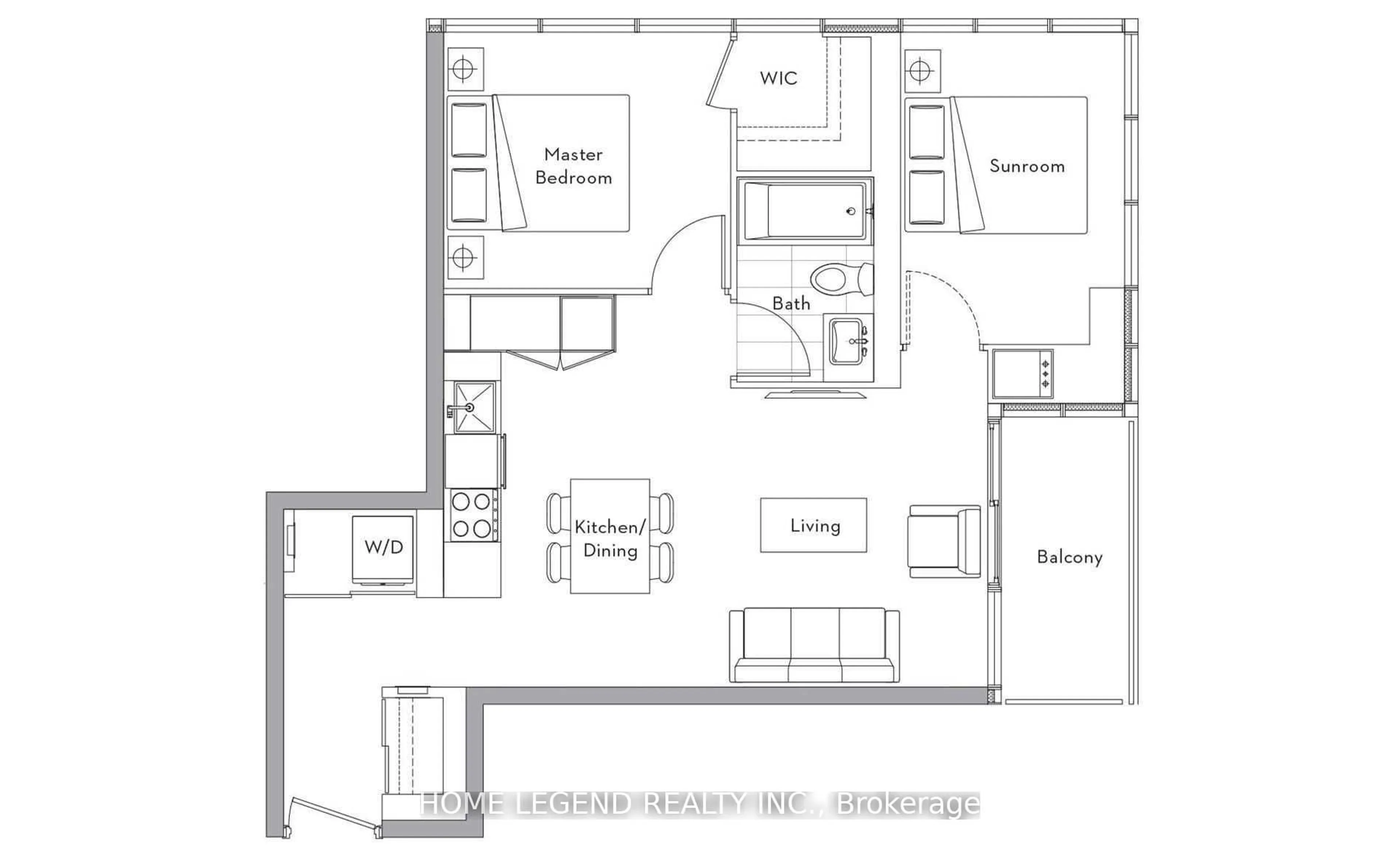 Floor plan for 17 Bathurst St #710, Toronto Ontario M5V 0N1