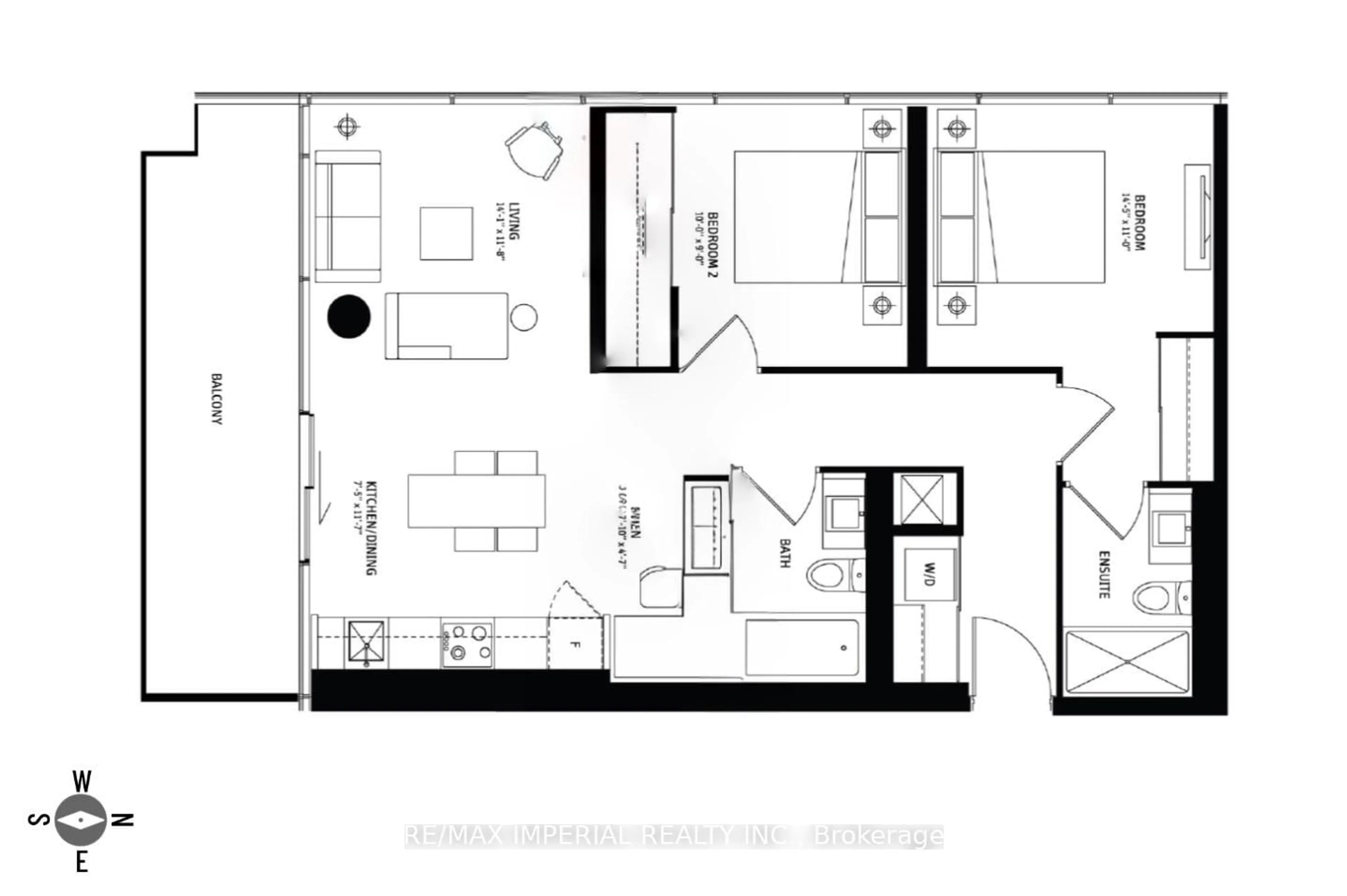 Floor plan for 15 Grenville St #Ph03, Toronto Ontario M4Y 0B9